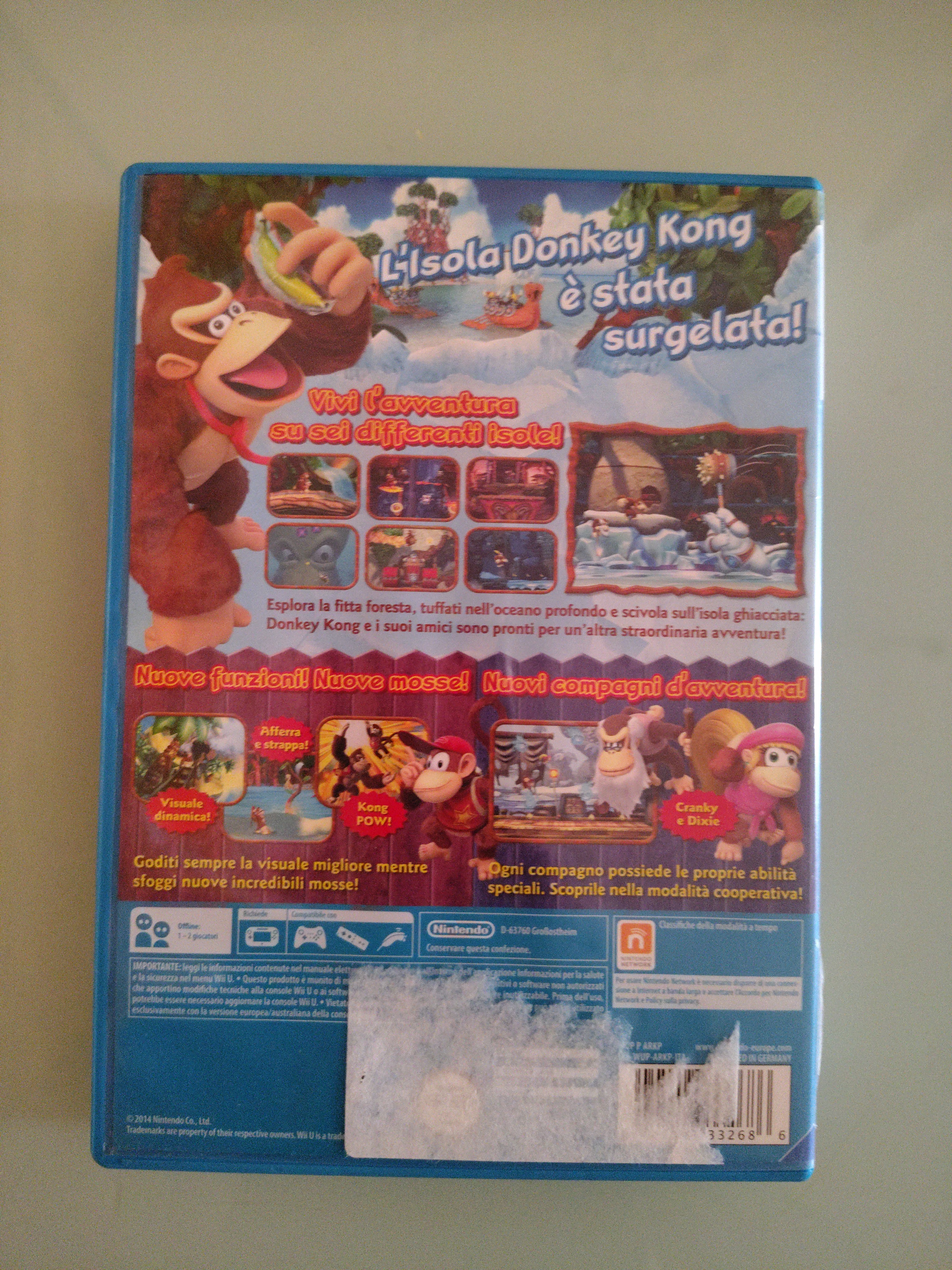 DONKEY  KONG COUNTRY TROPICAL FREEZE WIIU WU NINTENDO USATO PERFETTO ITALIANO