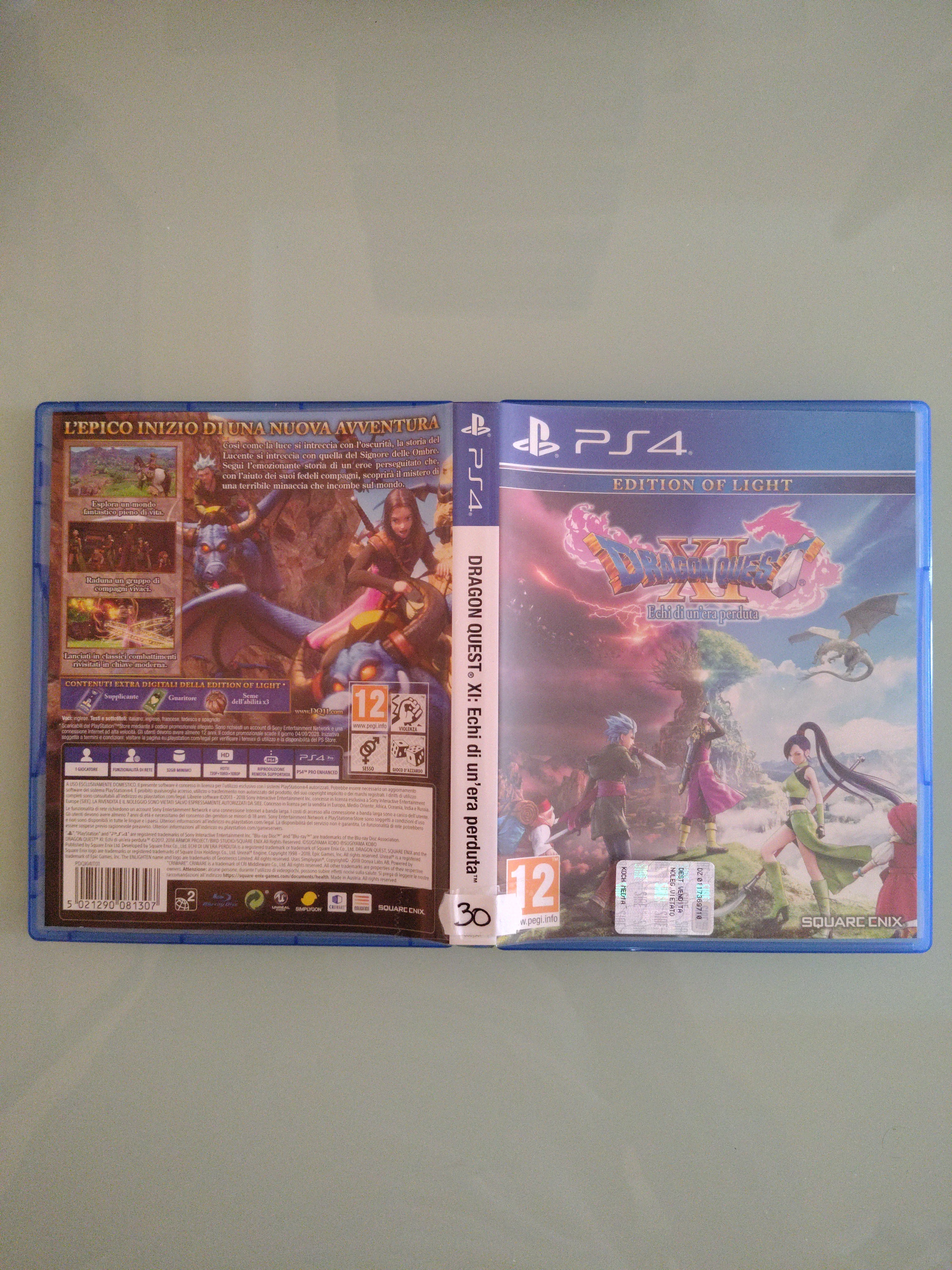 DRAGON QUEST XI ECHI DI UN ERA PERDUTA EDITION OF LIGHT - SONY PS4 -