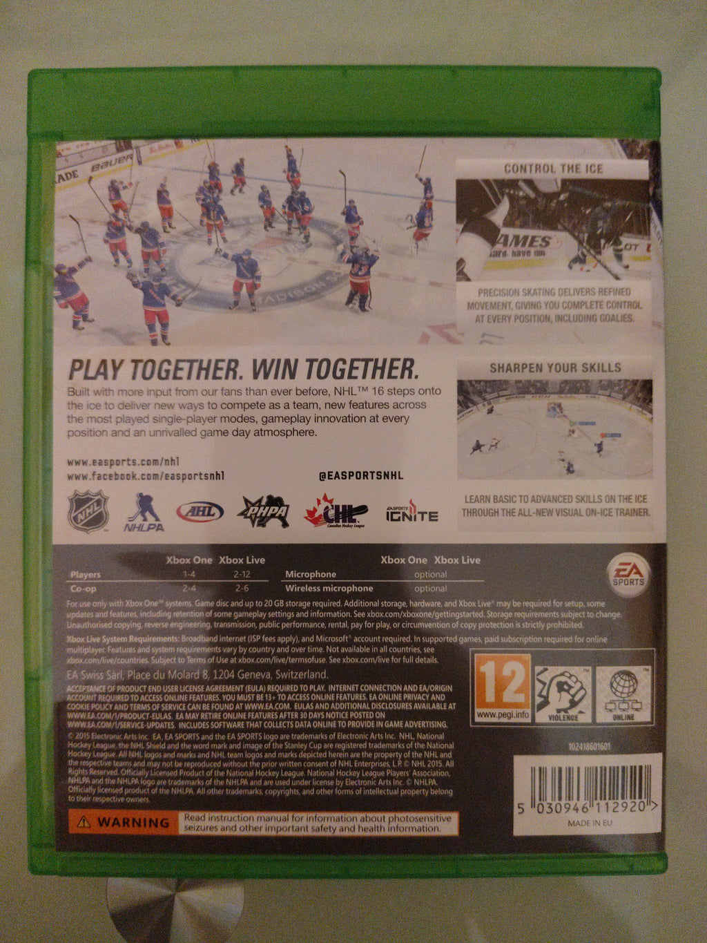 NHL 16 (Microsoft Xbox One, 2015) - EA Sports game sports