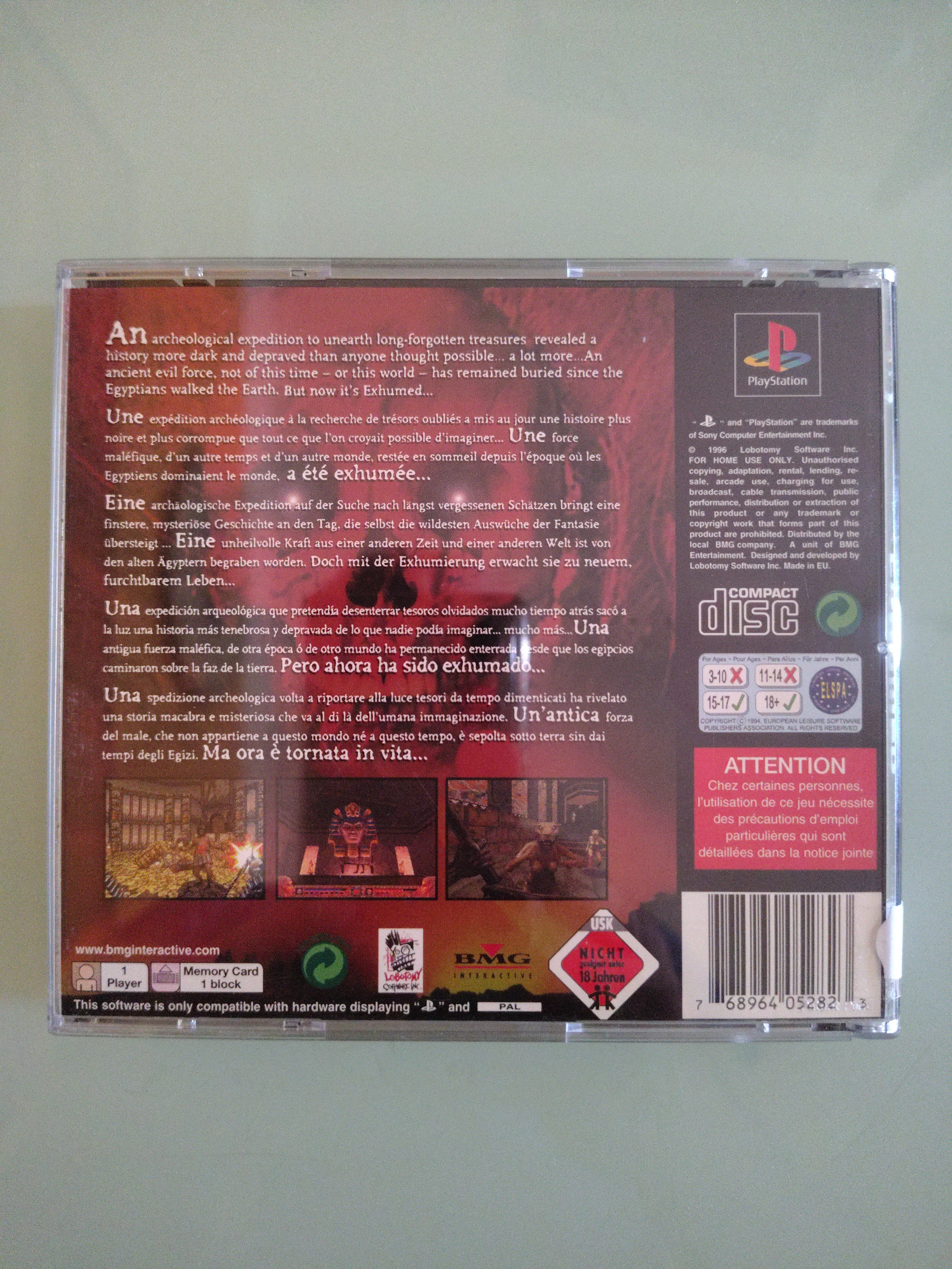 Exhumed PS1 Sony PlayStation 1 PAL-EUR Multilenguage Testato completo