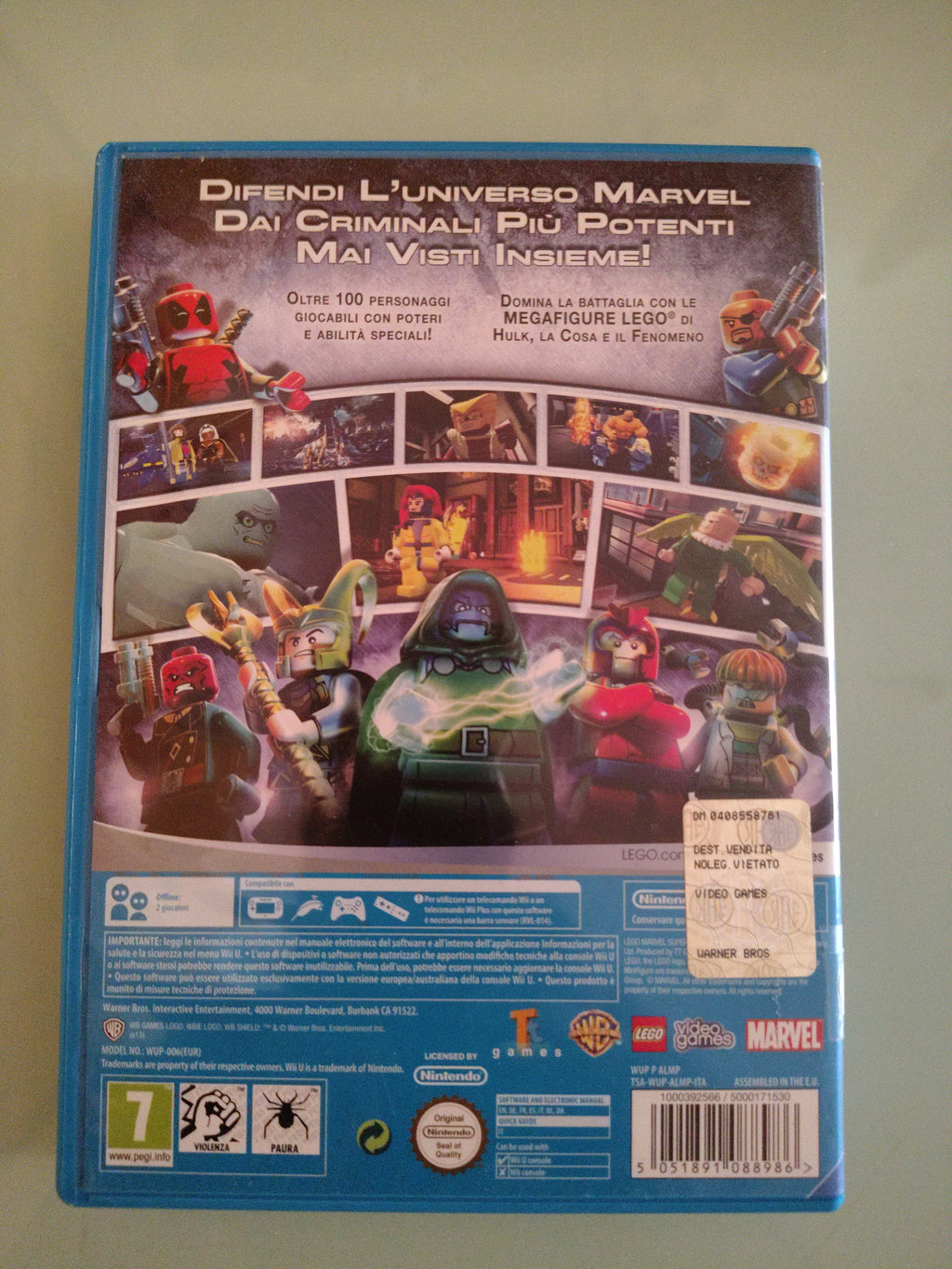 LEGO MARVEL SUPER HEROES NINTENDO Wii u