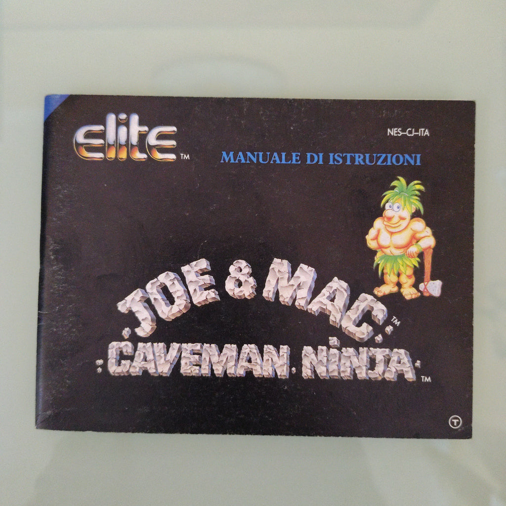 Nintendo nes joe Mac caveman Ninja ( manuale istruzioni ita)