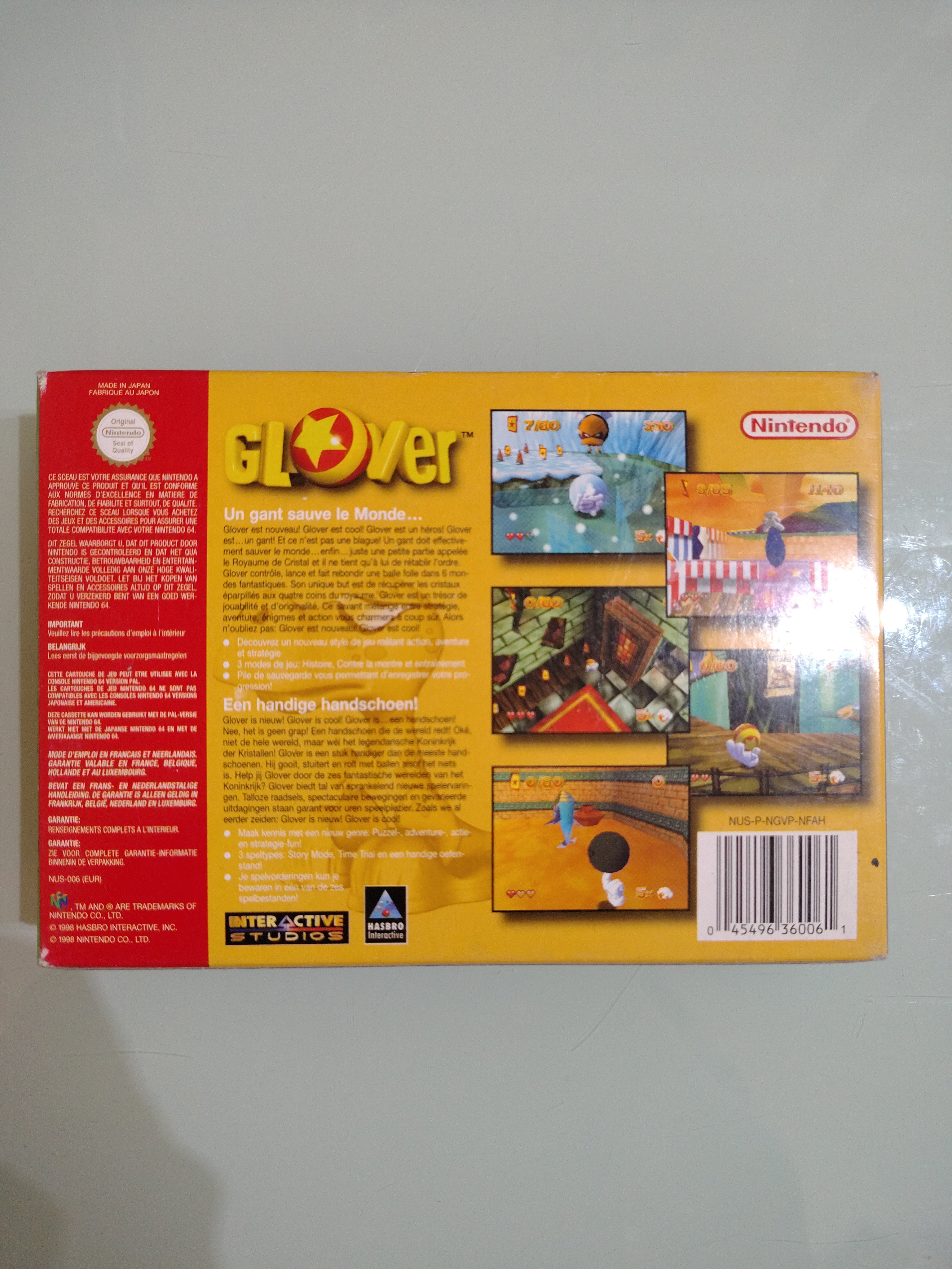 Glover CIB Complete Nintendo  N64 PAL EUR