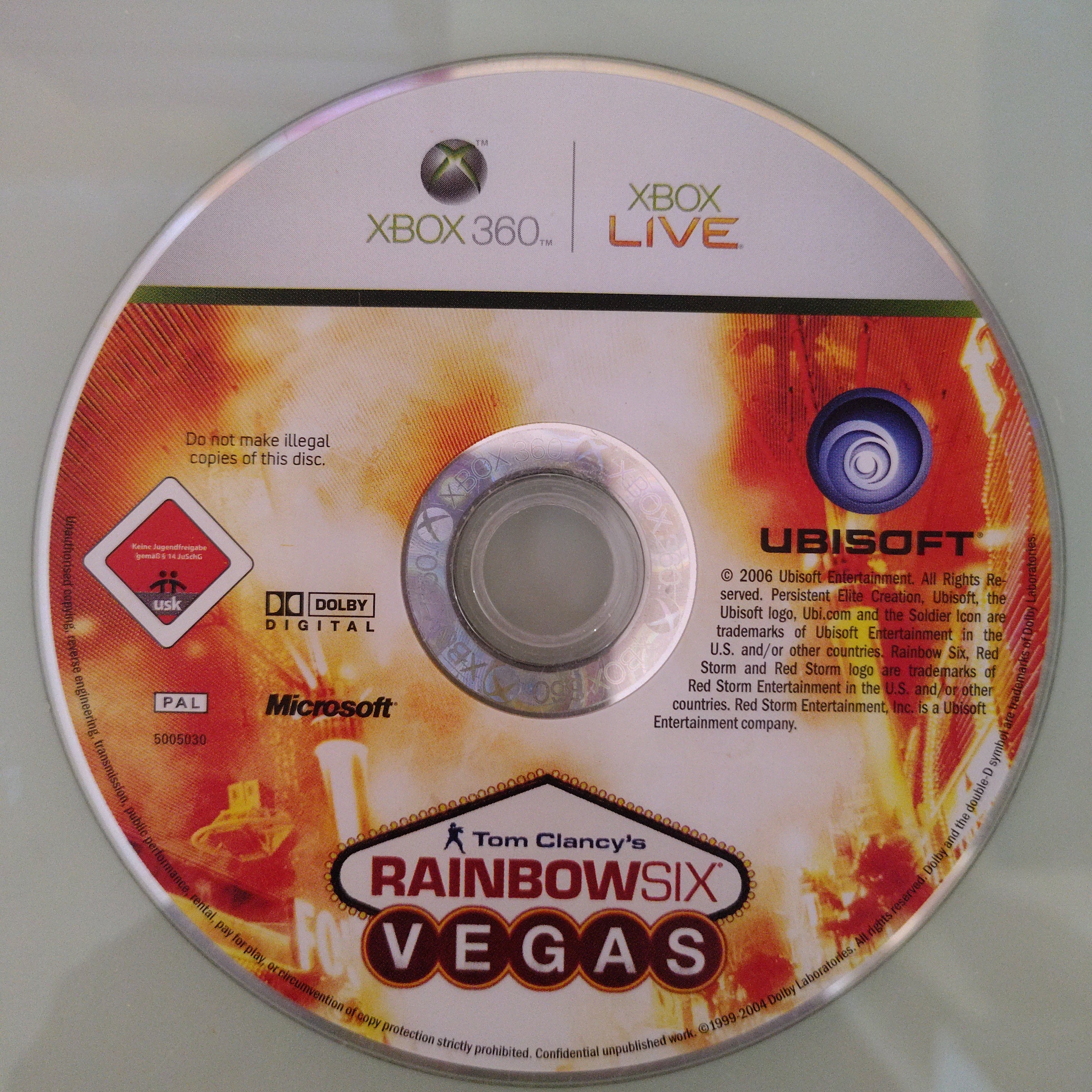 Tom Clancy's Rainbow Six Vegas  solo disco vl
