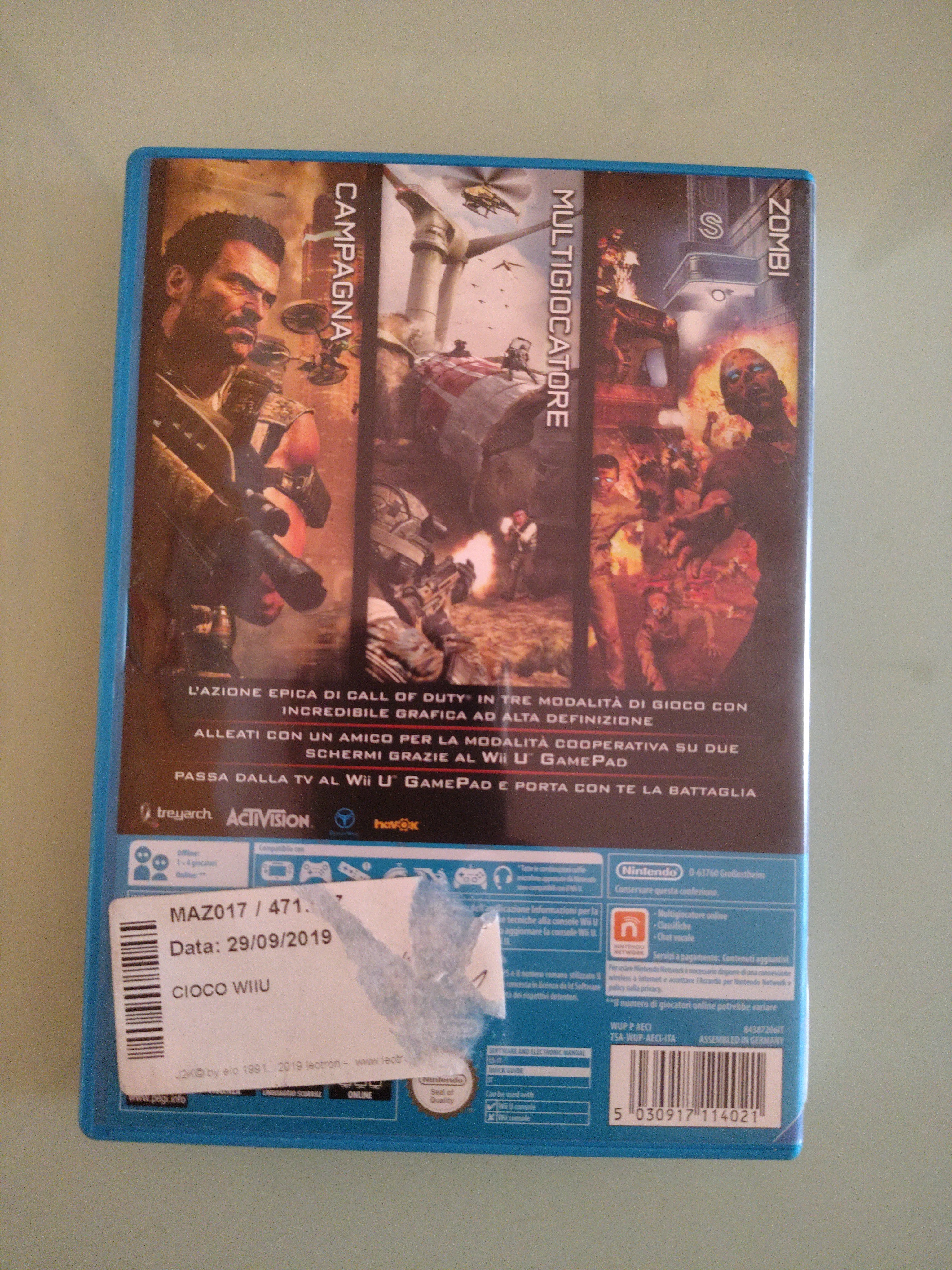 GIOCO CALL OF DUTY BLACK OPS 2 NINTENDO WII U