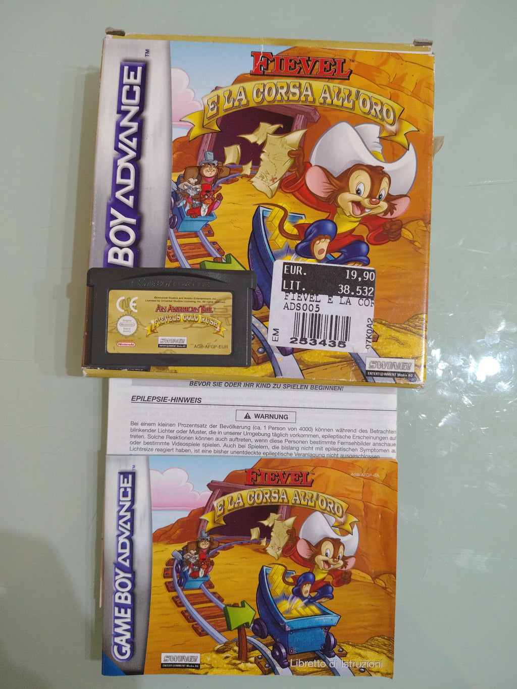 FIEVEL E LA CORSA ALL'ORO - GAME BOY ADVANCE