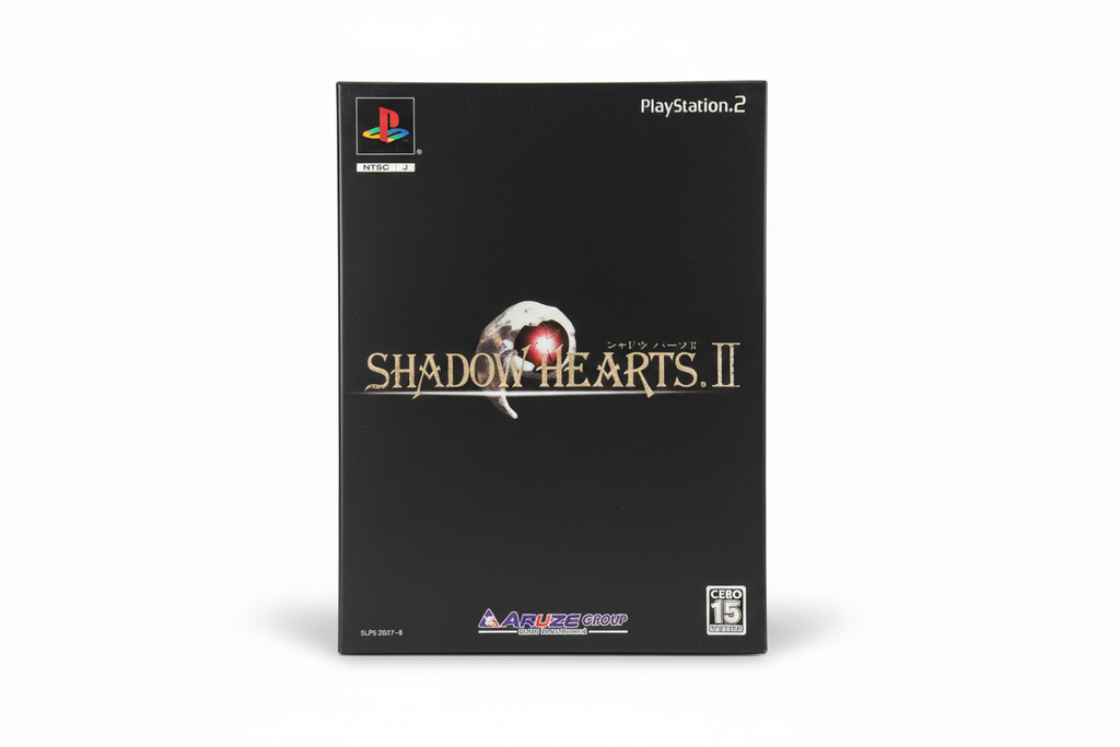 PS2 SHADOW HEARTS 2 versione limitata con DVD, sottobicchiere, cinghia, colonna