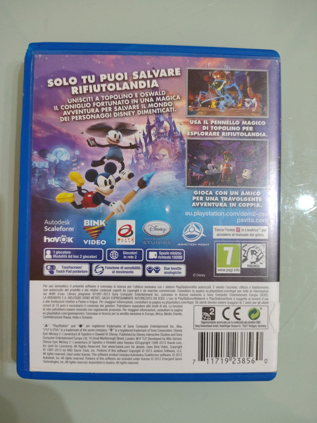 DISNEY EPIC MICKEY 2 PAL ita