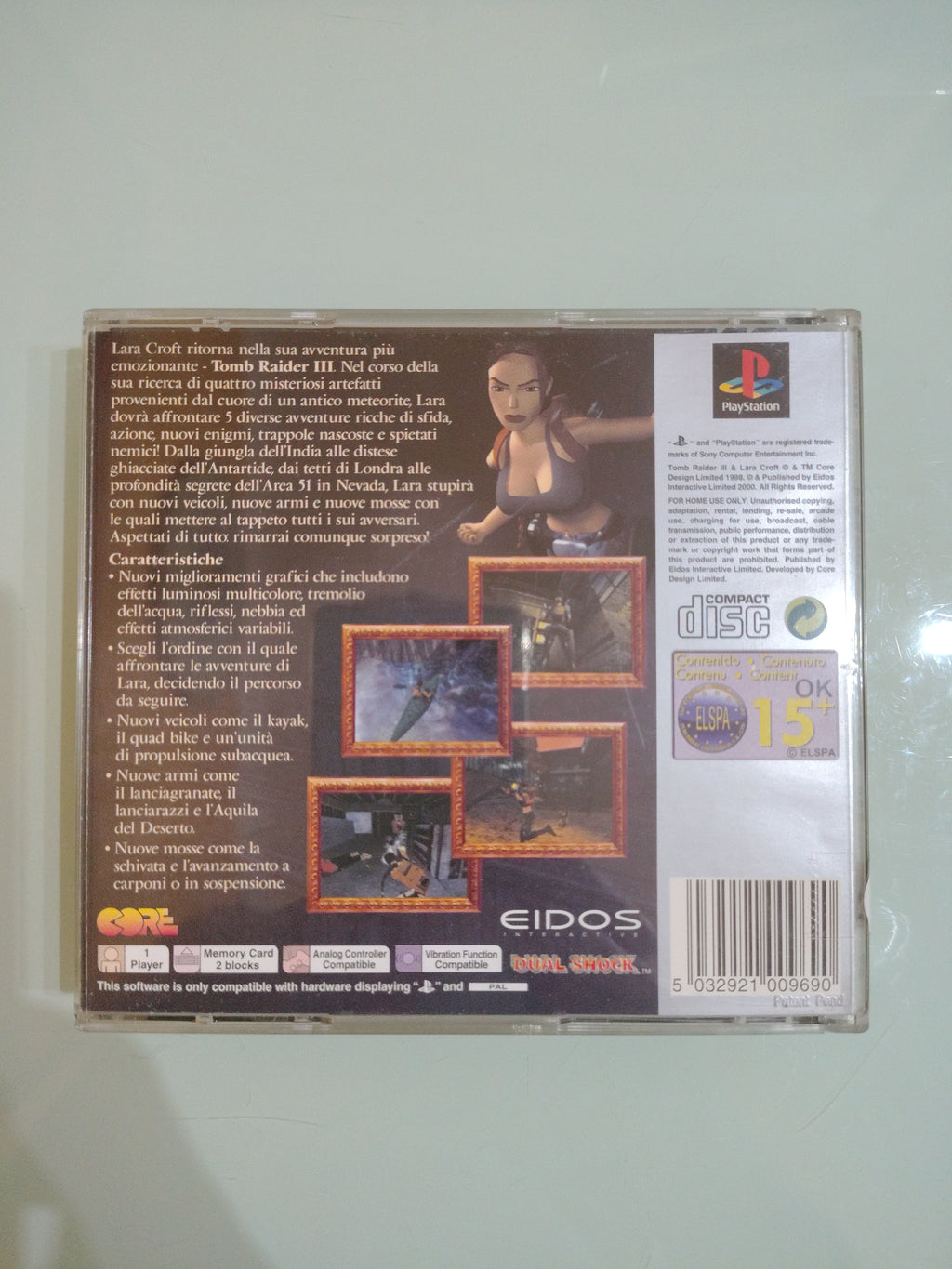 Tomb Raider 3 Ps1 Pal Ita Playstation 1 Psone  Platinum funzionante