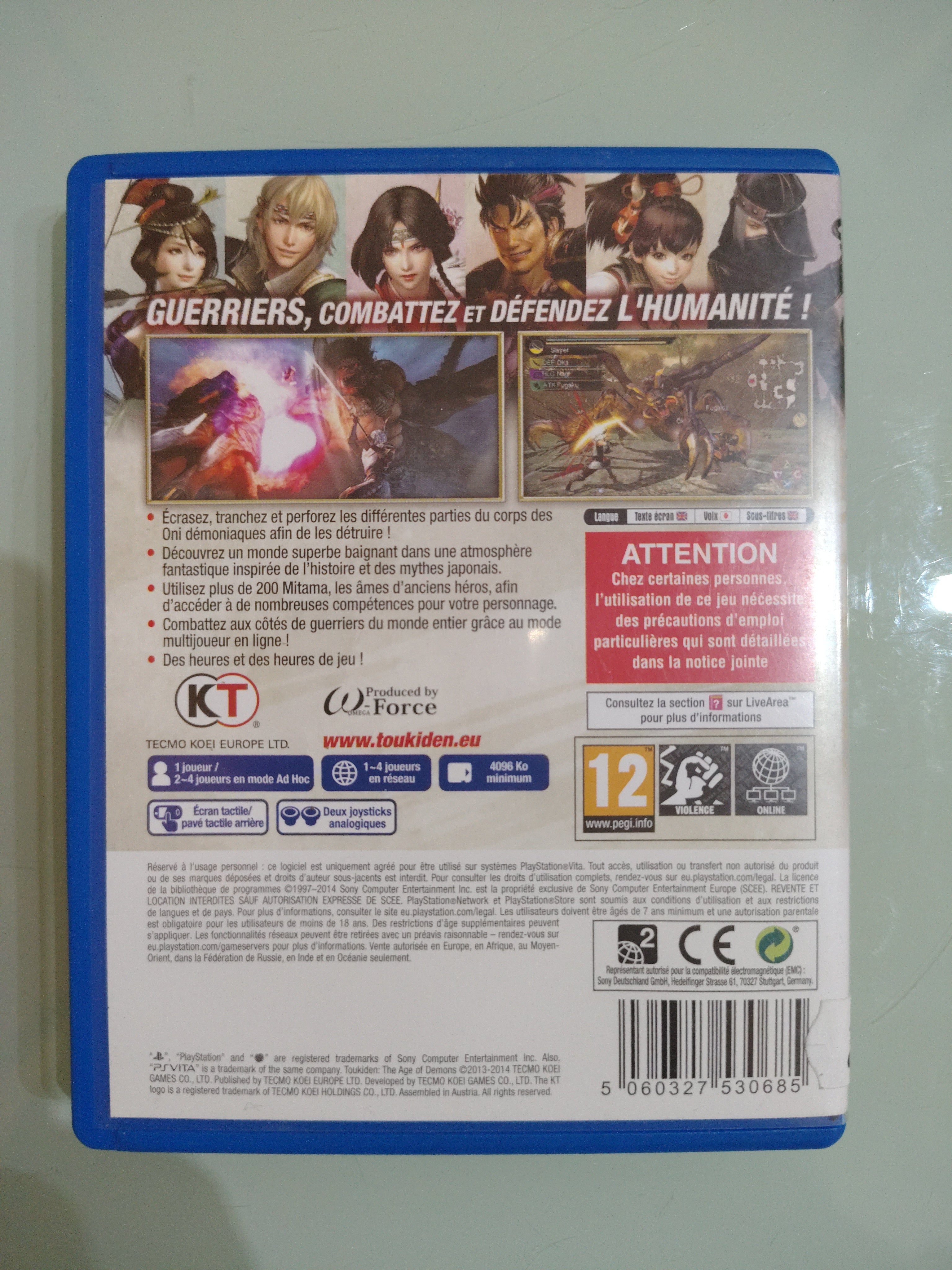 TOUKIDEN THE AGE OF DEMONS PS VITA PAL