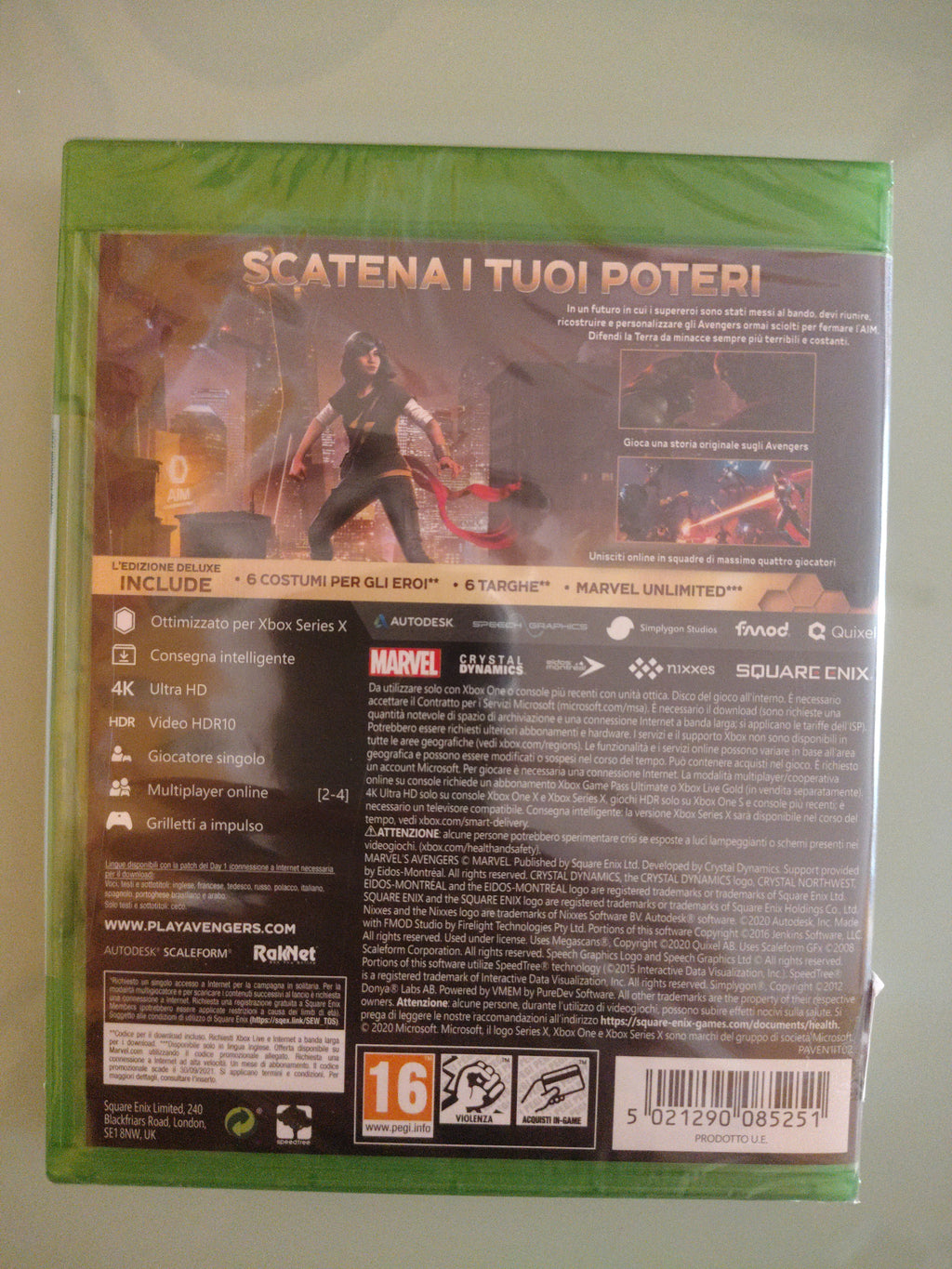 MARVEL AVENGERS EDIZIONE DE LUXE XBOX ONE  nuovo