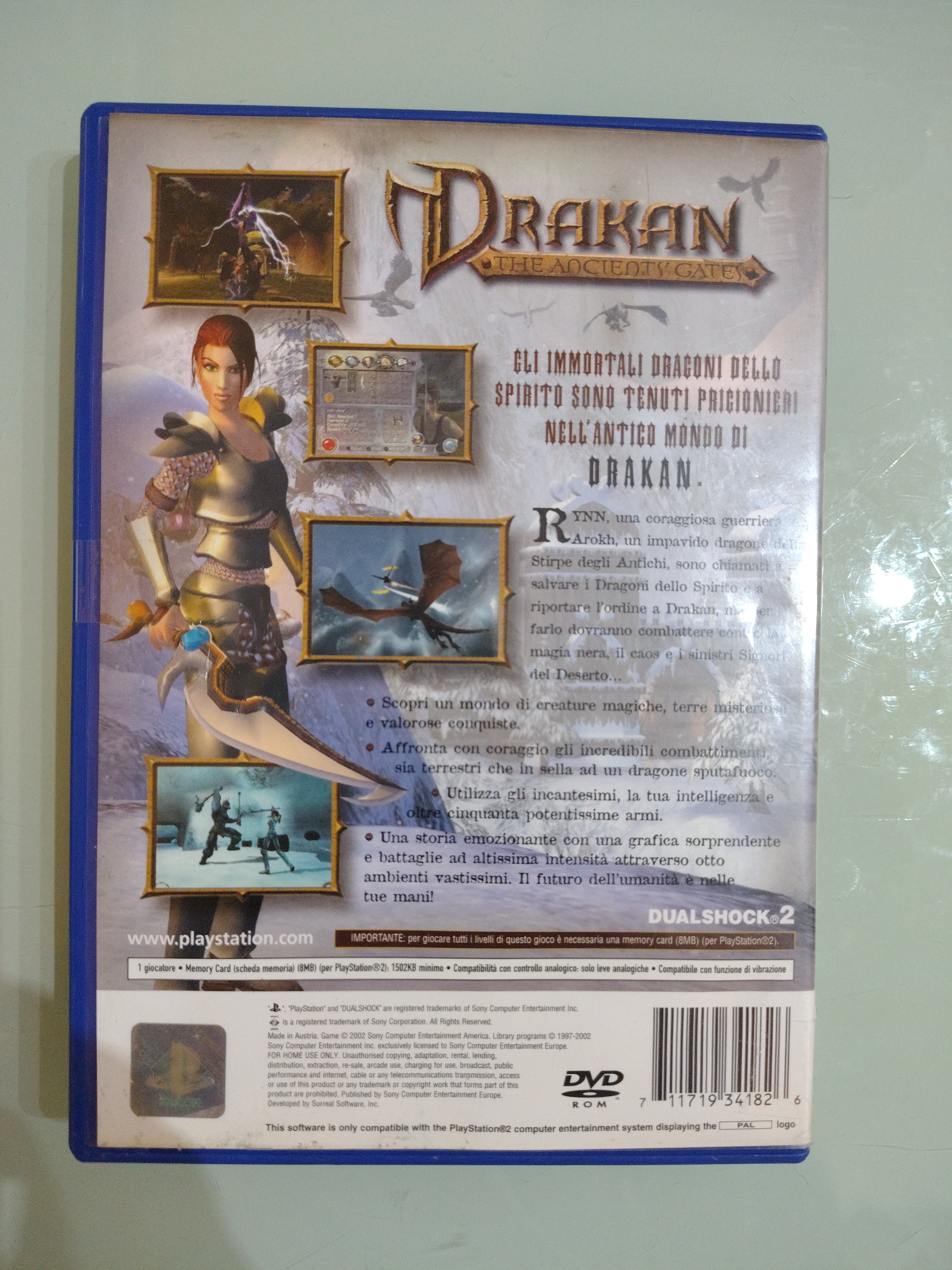 Drakan the Ancient Gate Playstation PS2 edizione ita day one USATO