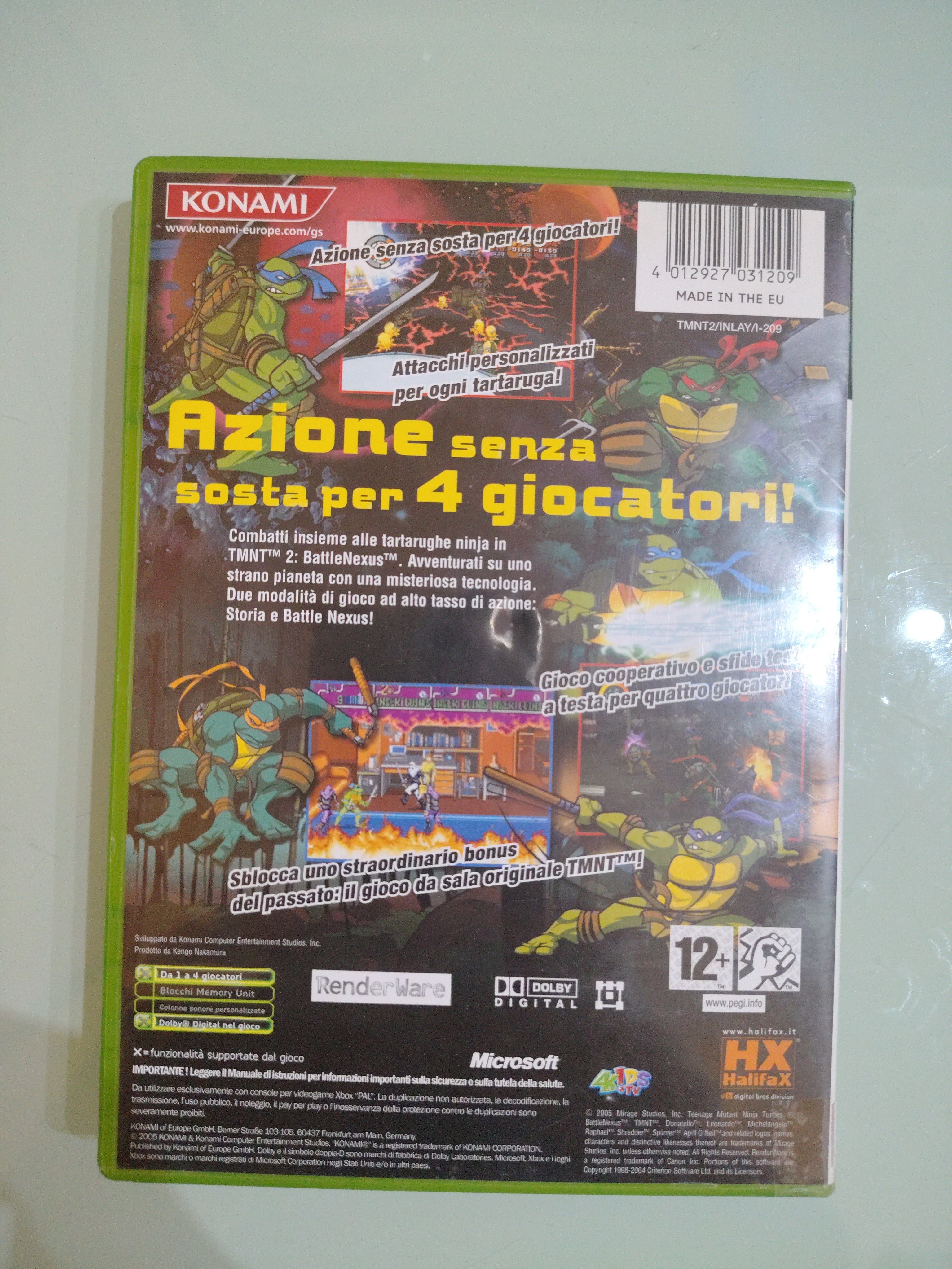 TEENAGE MUTANT NINJA TURTLES 2 BATTLE NEXUS PAL ita