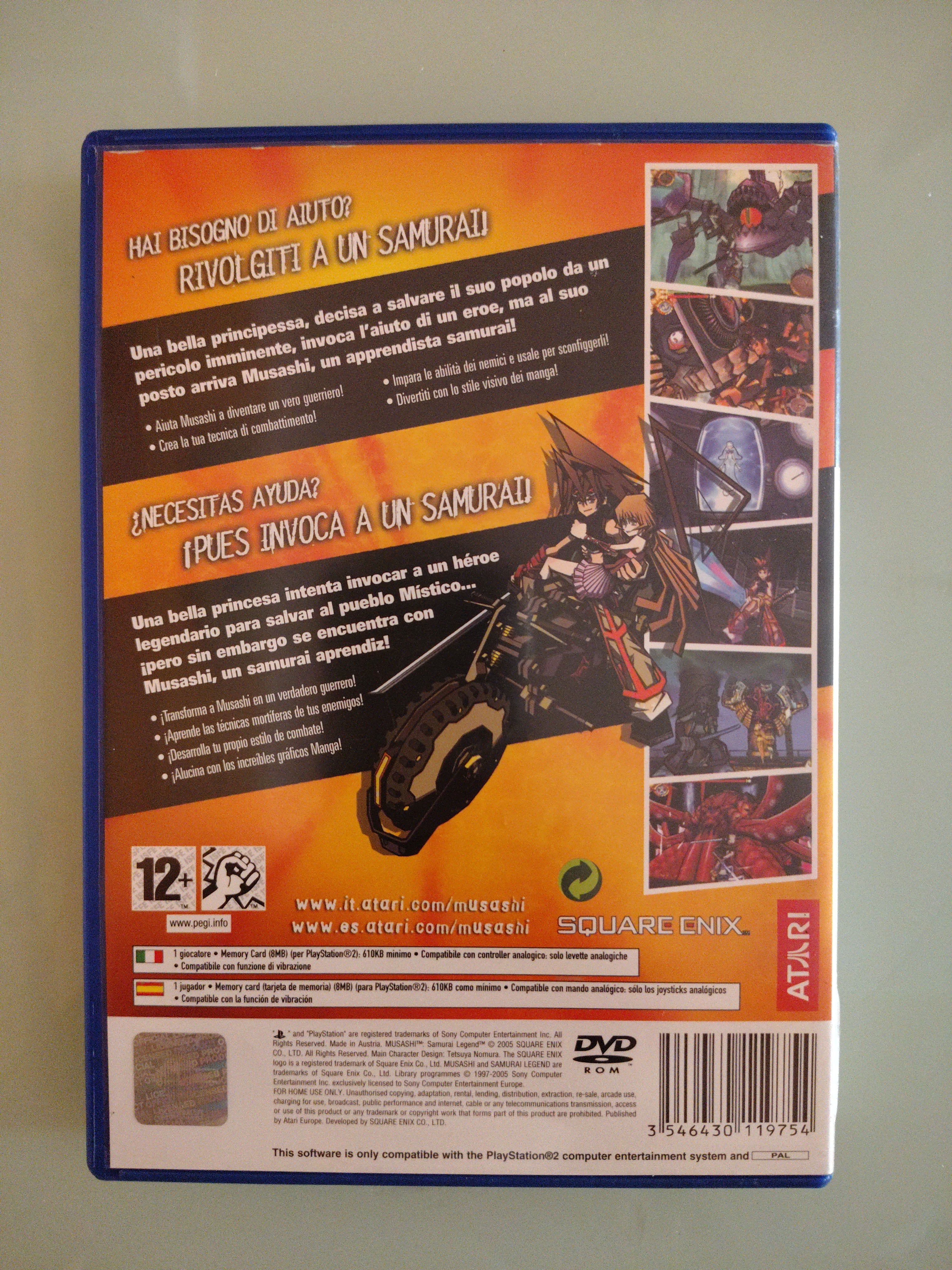 MUSASHI SAMURAI LEGEND - SONY PS2 PLAYSTATION 2 - ITA ESP COMPLETO