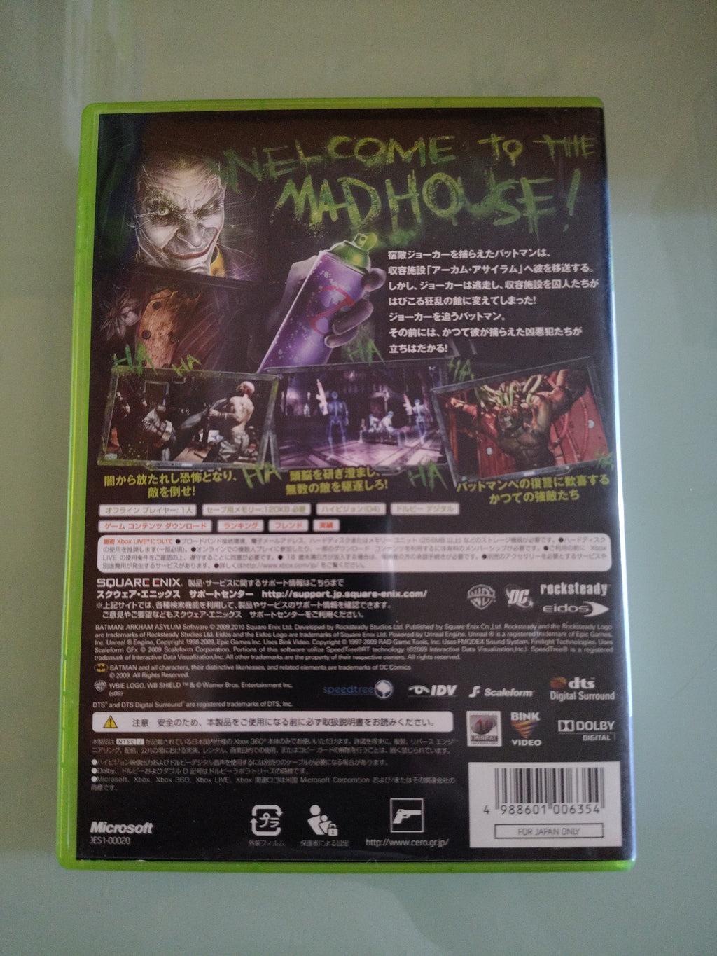 XBOX 360 Batman Arkham Asylum _ per Console Microsoft XBOX 360 Jap
