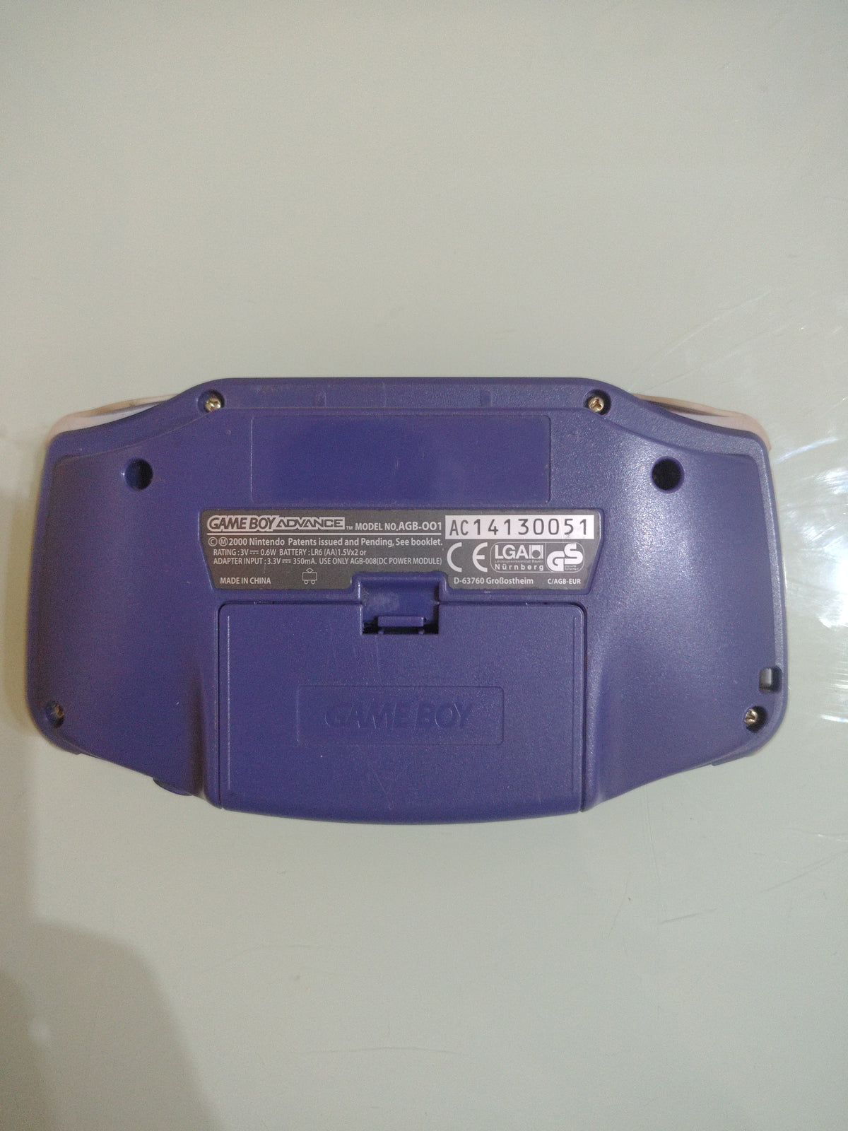 Nintendo Gameboy Advance viola  AGB-001