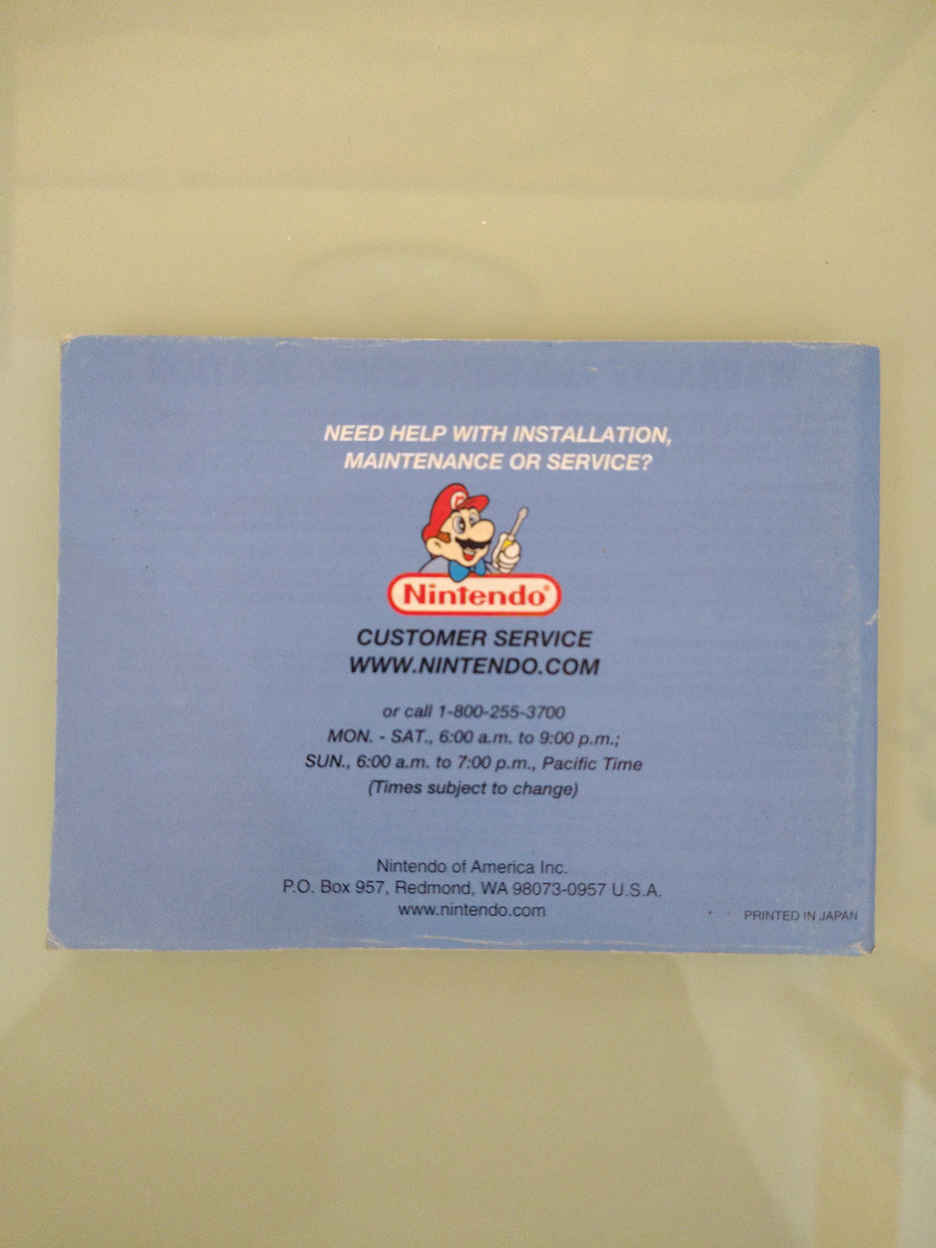 Super Mario Advance (Nintendo Game Boy Advance ) munuale istruzioni