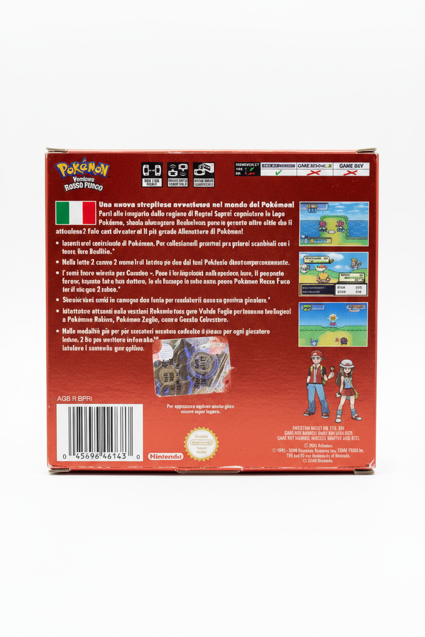 POKEMON VERSIONE ROSSO FUOCO ORIGINALE GBA   WIRELESS ADAPTER