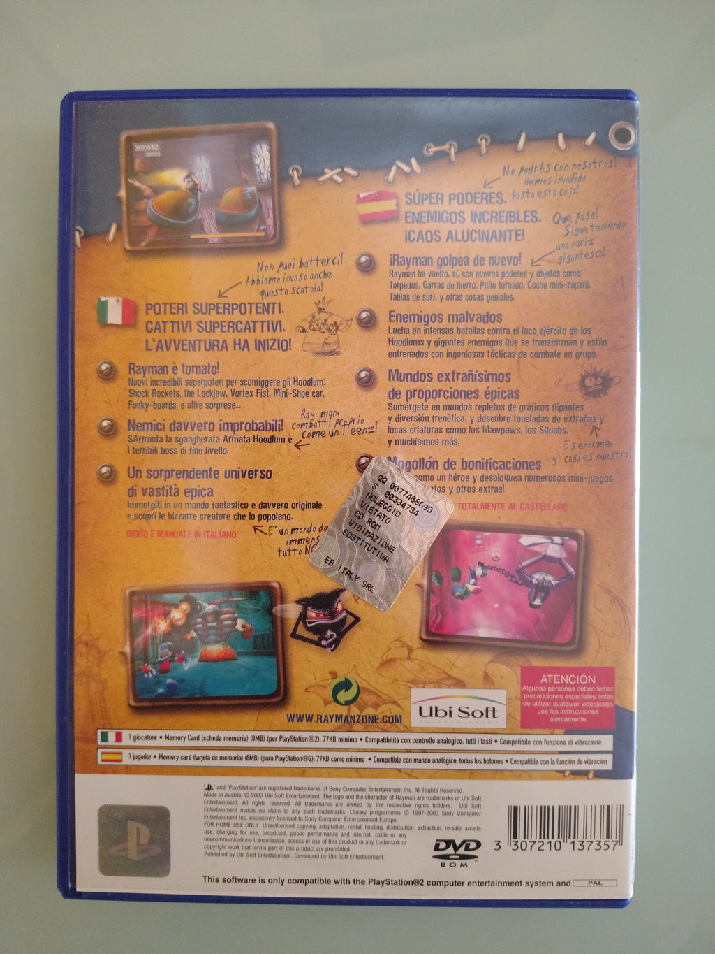 Ukv Pal Crash Rayman 3 Hoodlum Havoc Sony Playstation 2 Ps2 Multilingua