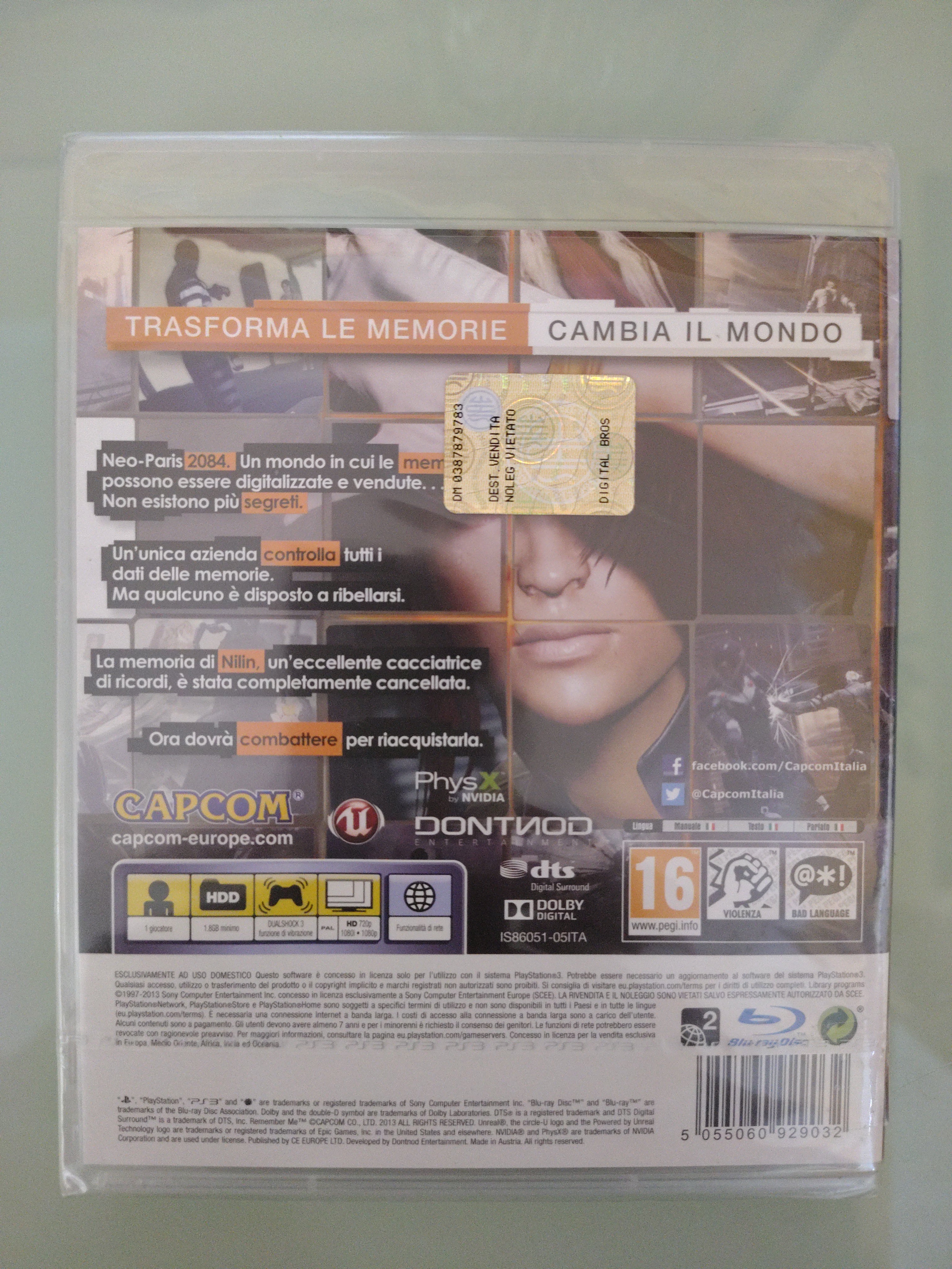 Remember Me PS3 NUOVO Sigillato