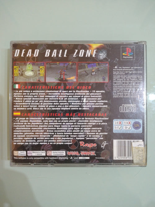 DEAD BALL ZONE Playstation PS1 PSX PSONE Edizione italiana 1°stampa