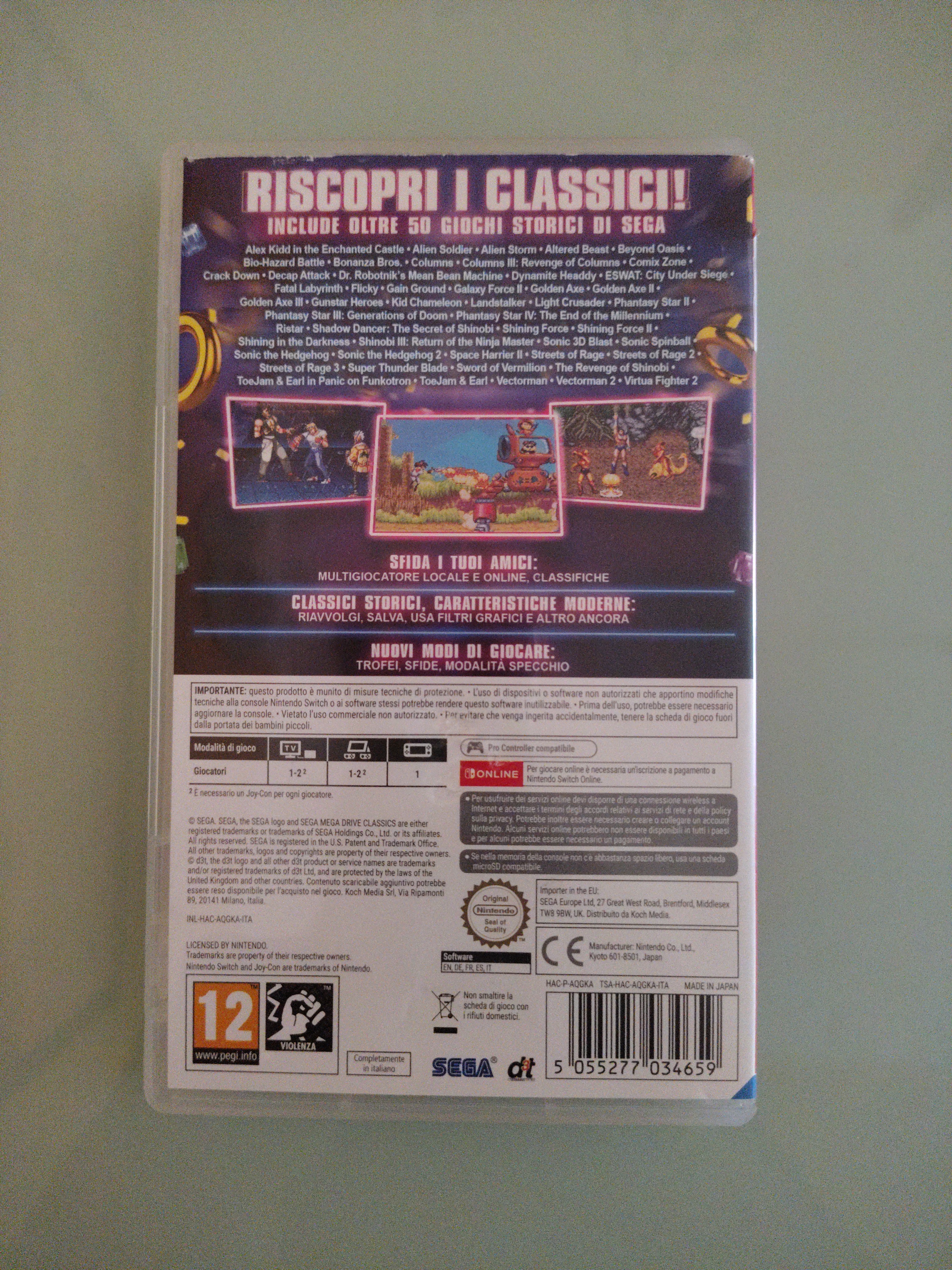 SEGA MegaDrive Classics GIOCO NINTENDO SWITCH