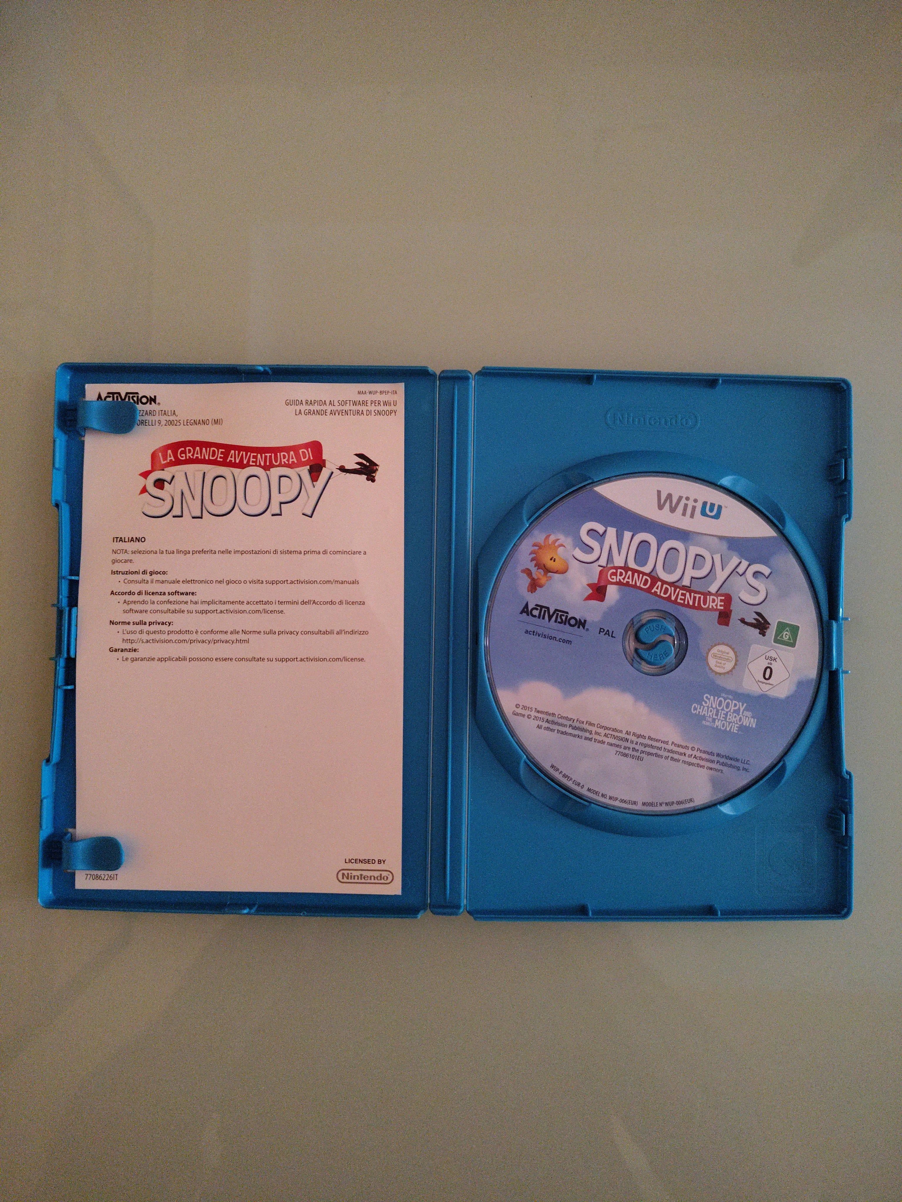 LA GRANDE AVVENTURA DI SNOOPY  NINTENDO WII U  PAL