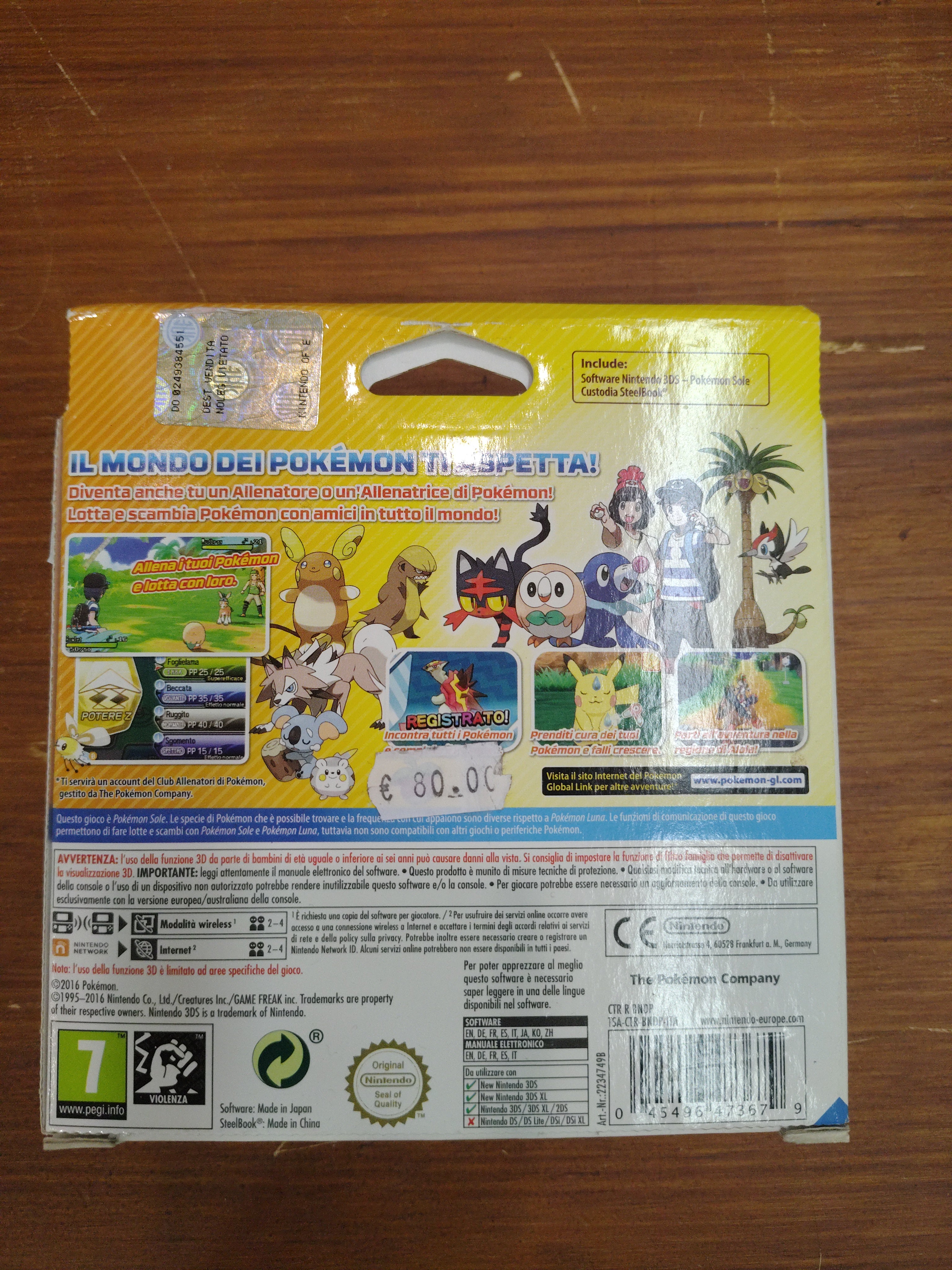 POKEMON SOLE STELL BOX NUOVO