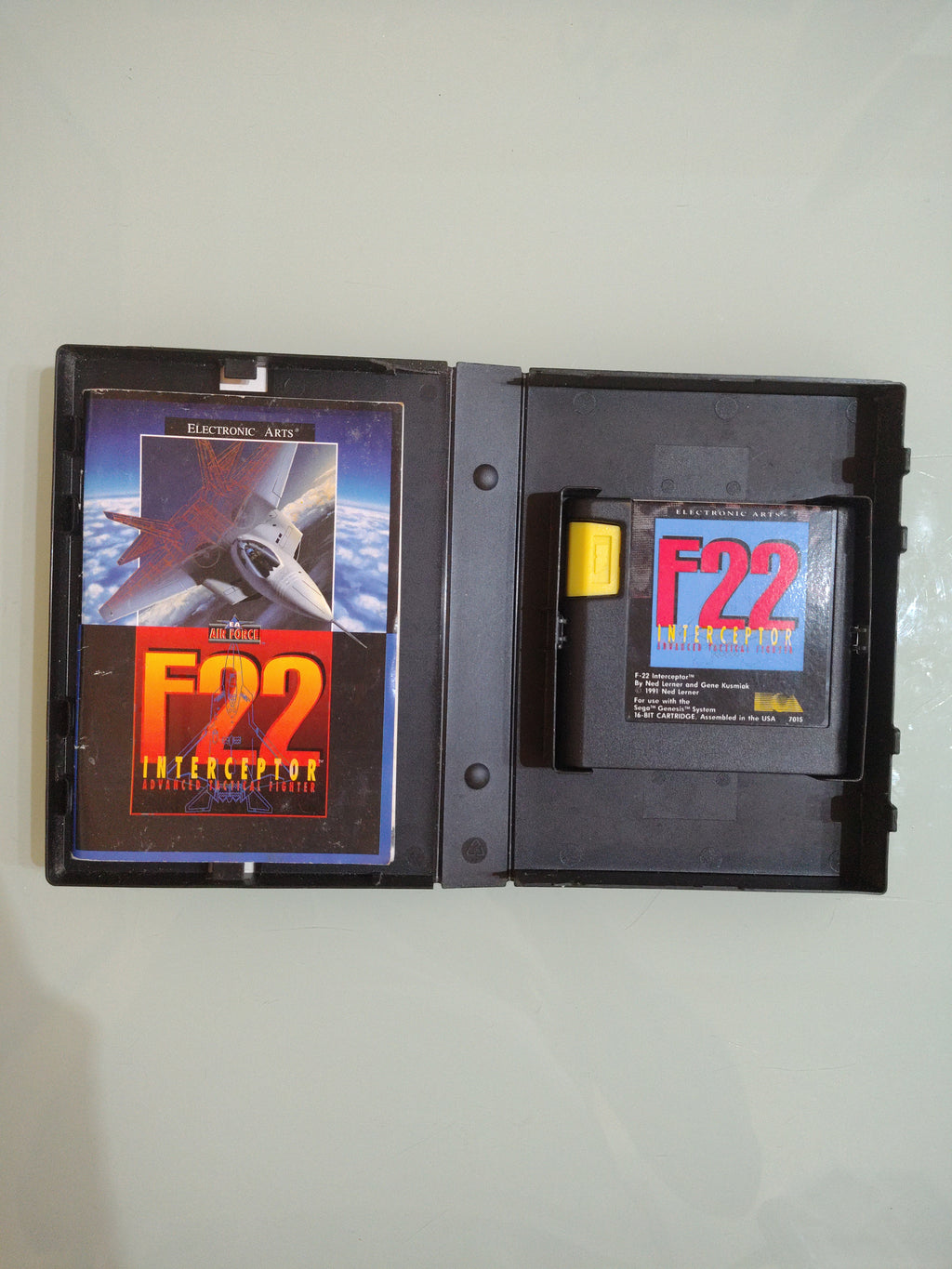 f22 interceptor sega genesis gioco scatola e inserto