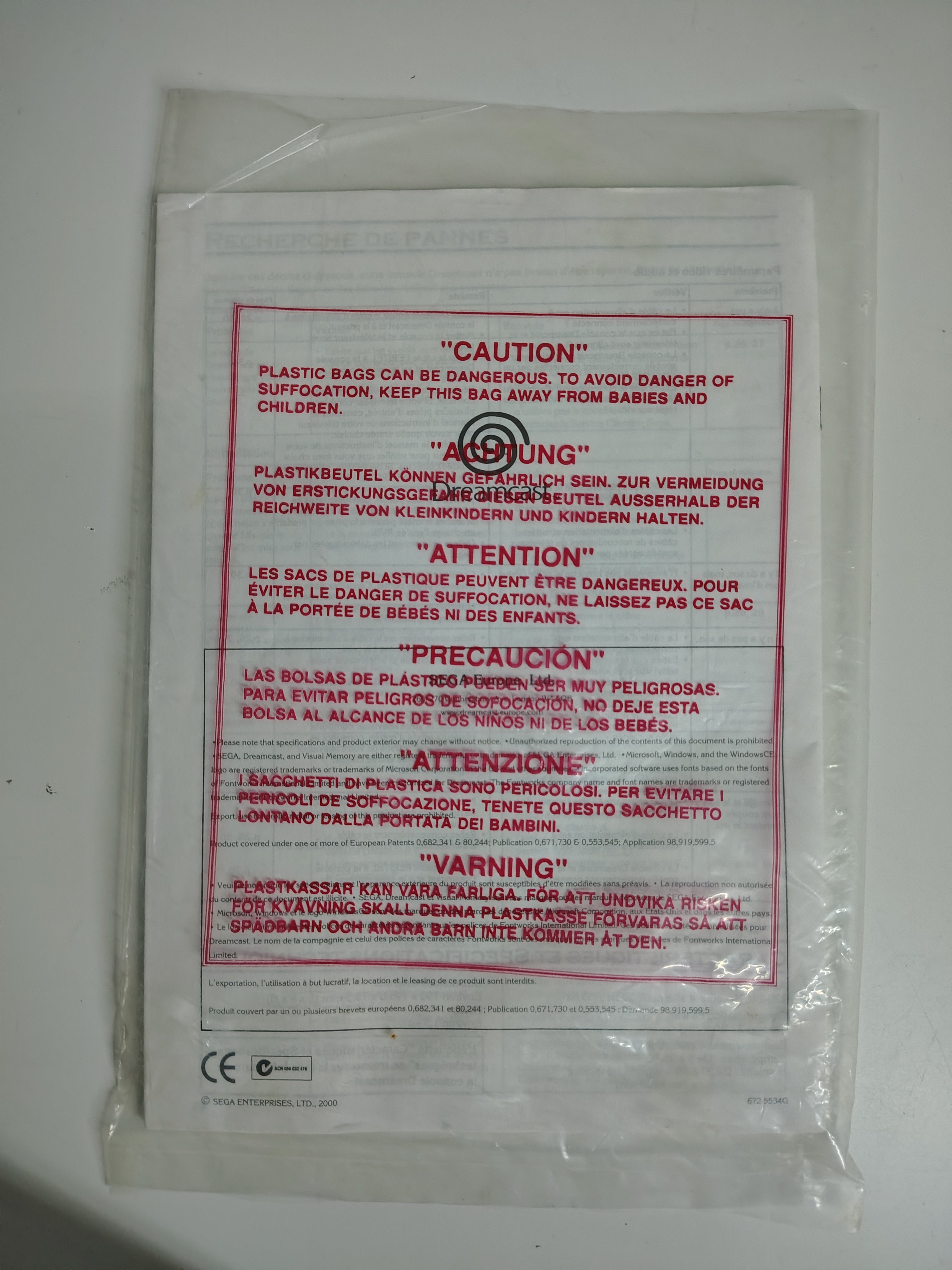 manuale istruzioni completo sega Dreamcast