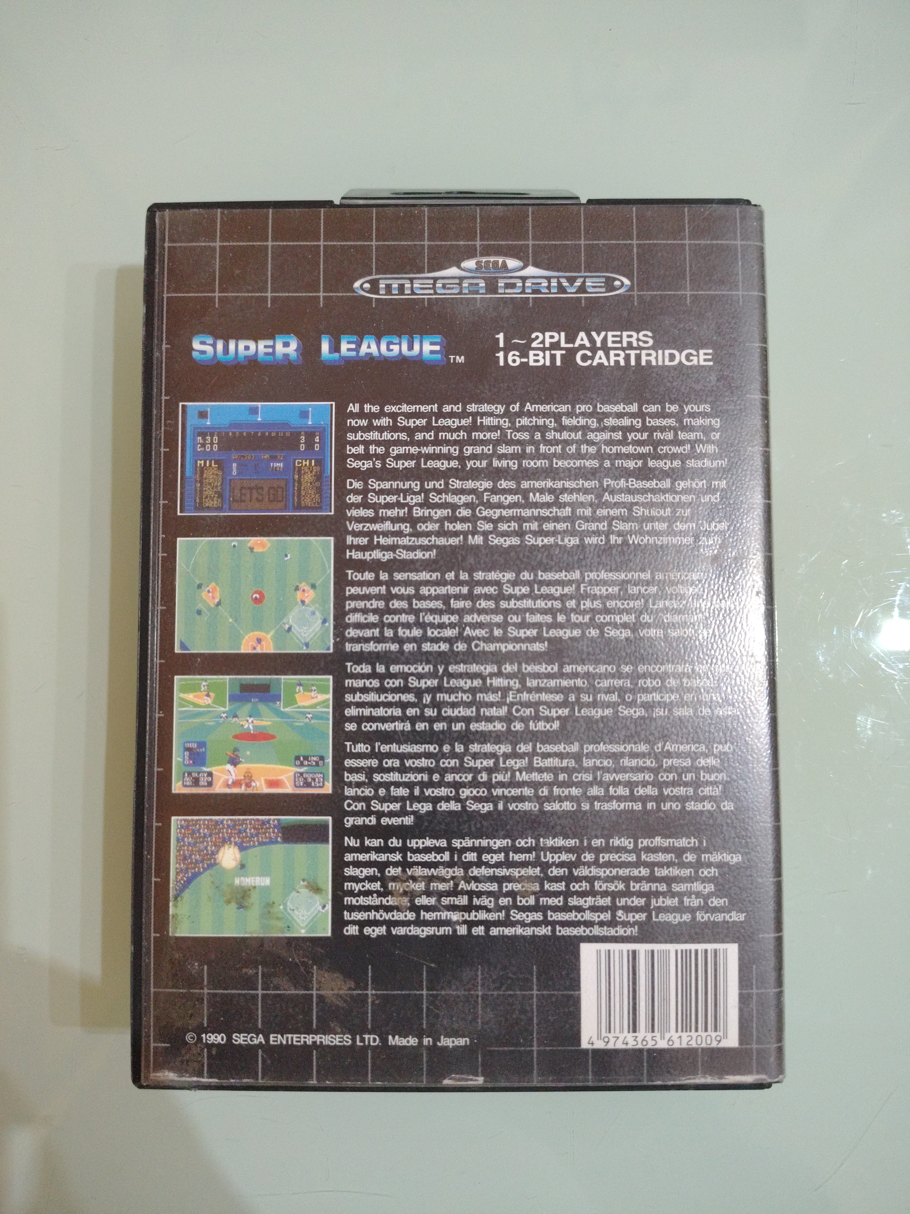 SUPER LEAGUE BASEBALL SEGA MEGA DRIVE GIOCO USATO PAL VERSION