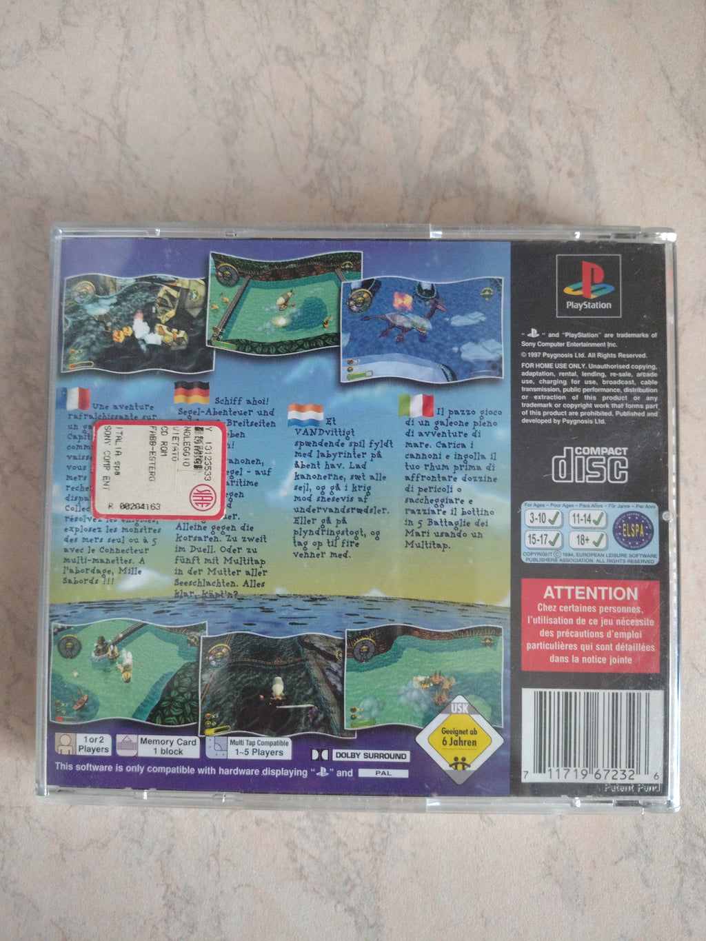 Overboard! PS1 Playstation Game WORKING PAL ITA Multilingua