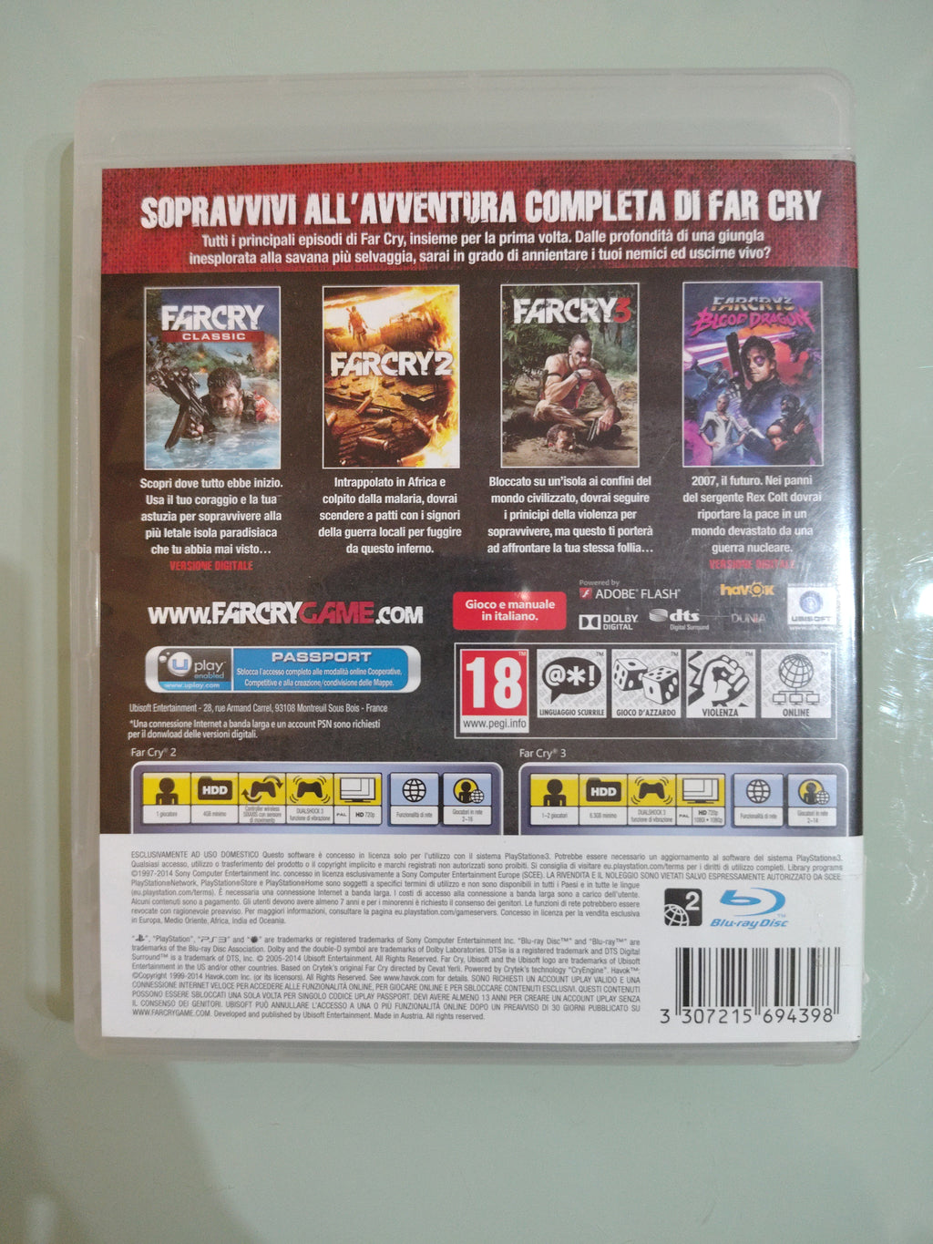 Ps3 Farcry The Wild Expedition  Italiano PlayStation 3 Manuale Completo