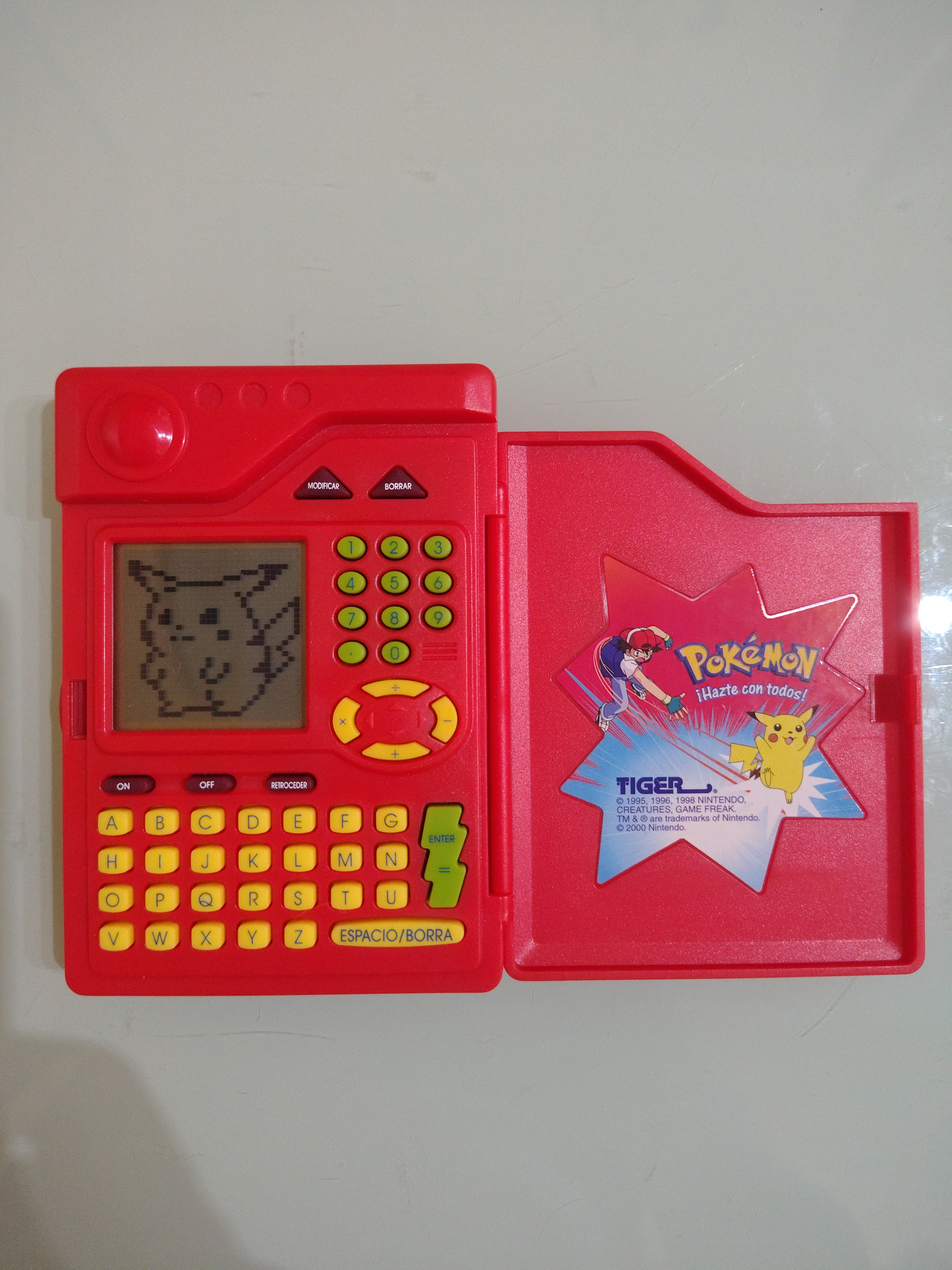 Tiger Electronics Pokedex Pokemon Gioco Elettronico Portatile Rosso 1998