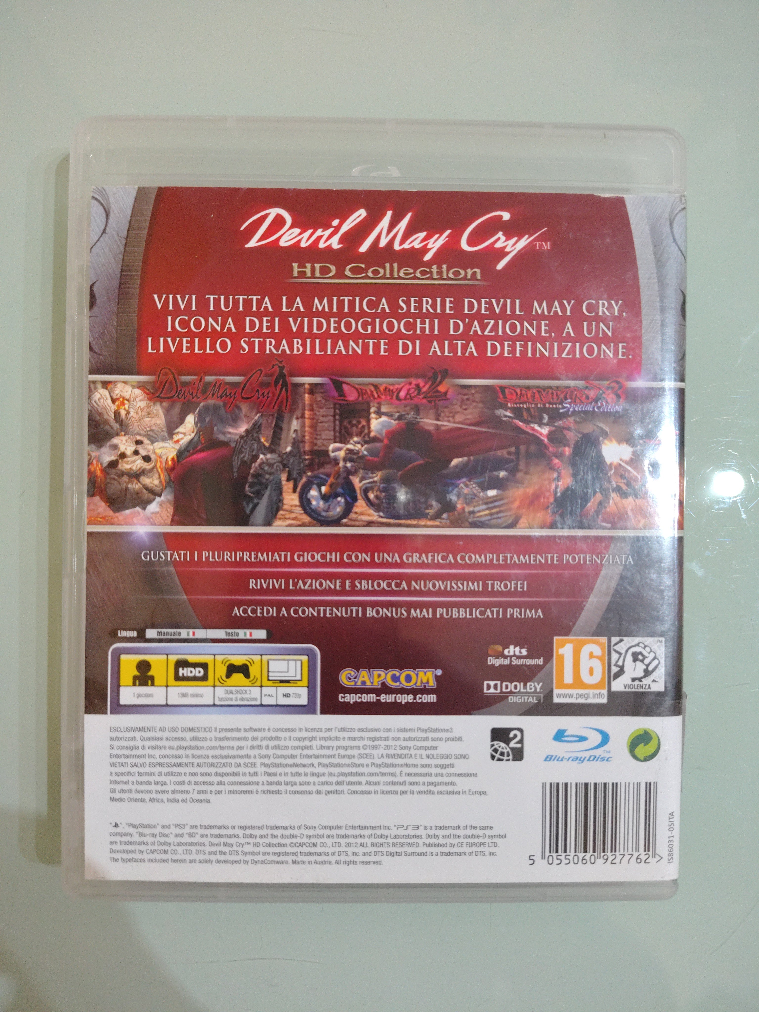 SONY Ps3 DEVIL MAY CRY HD COLLECTION Sony playstation Pal ita