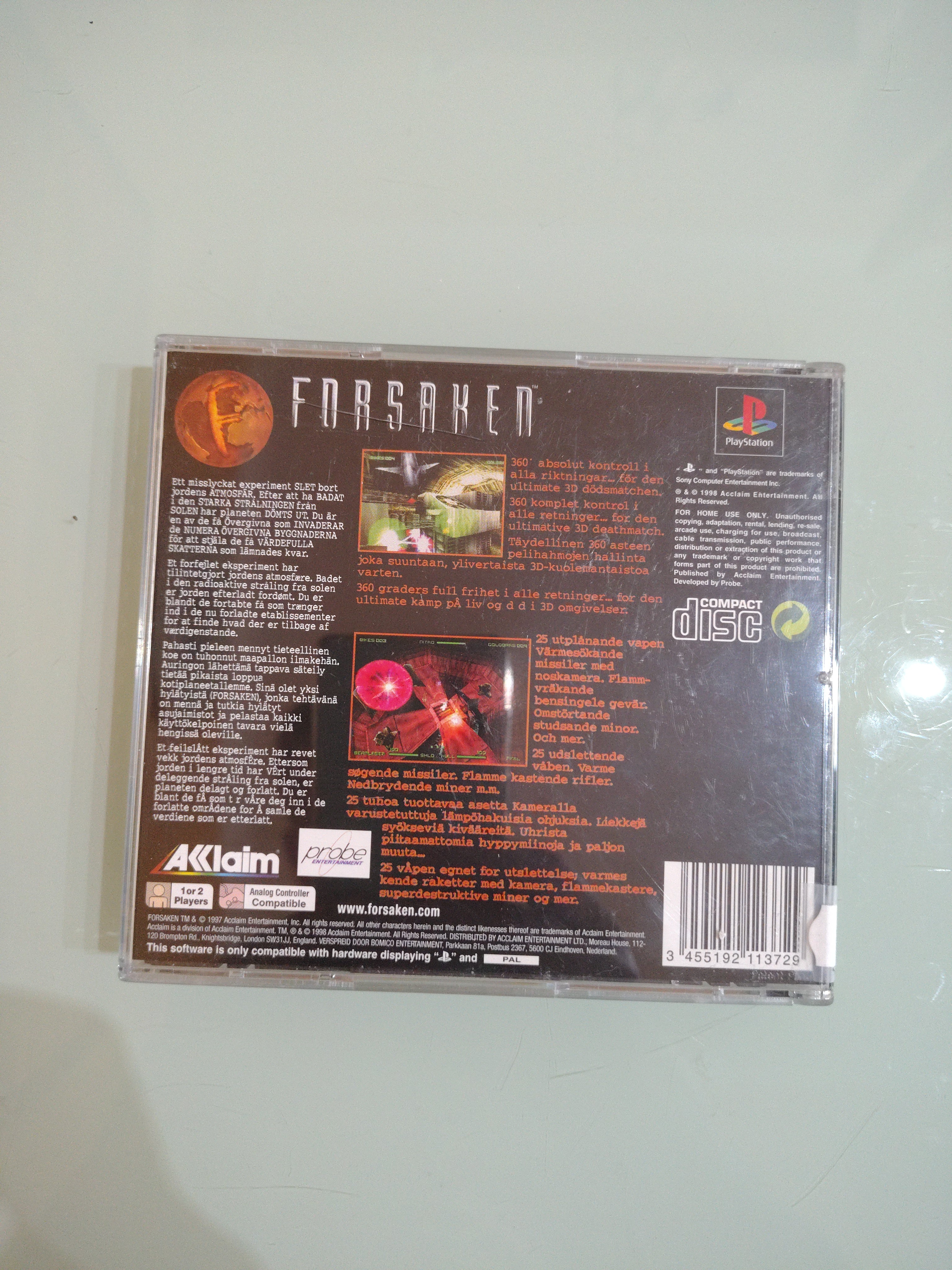 FORSAKEN SONY PLAYSTATION 1  PAL  MULTI ITA USATO COMPLETO