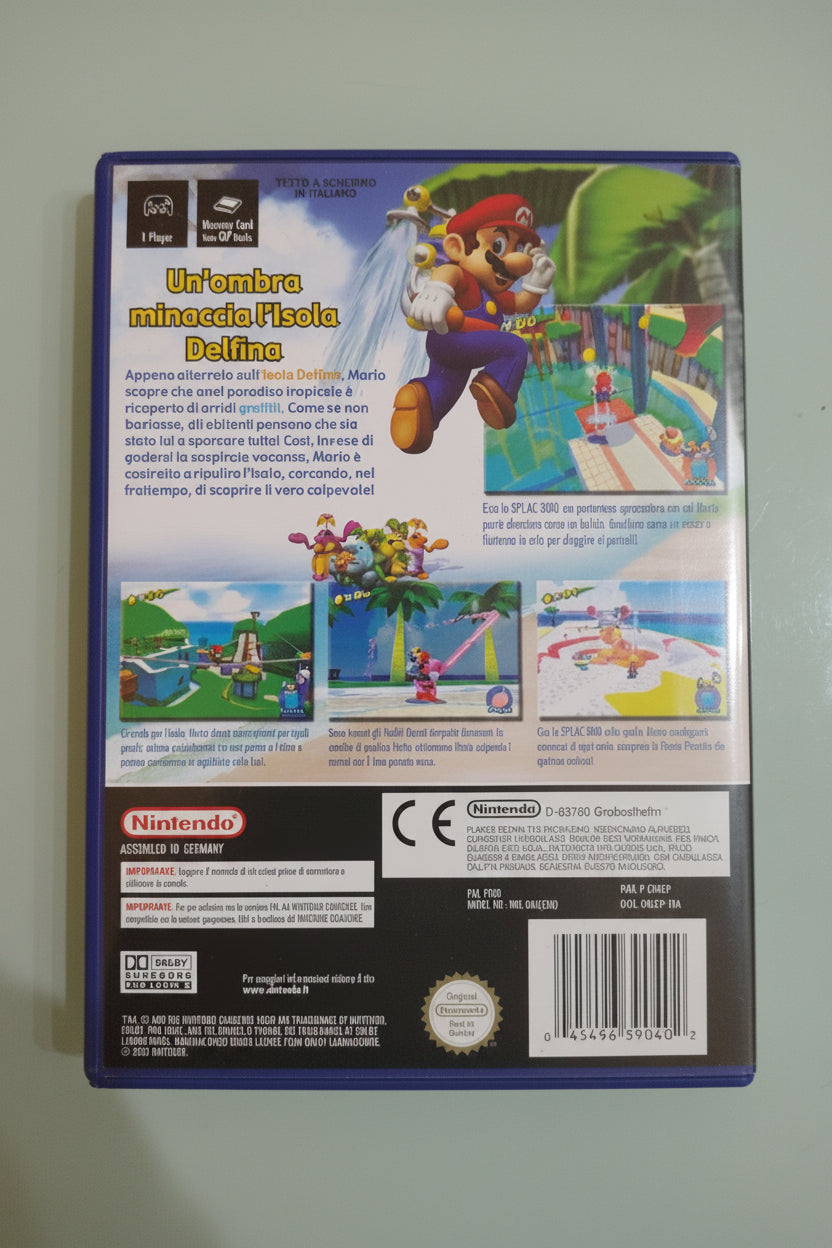 Super Mario Sunshine Nintendo GameCube Wii PAL Italiano Completo Libretto
