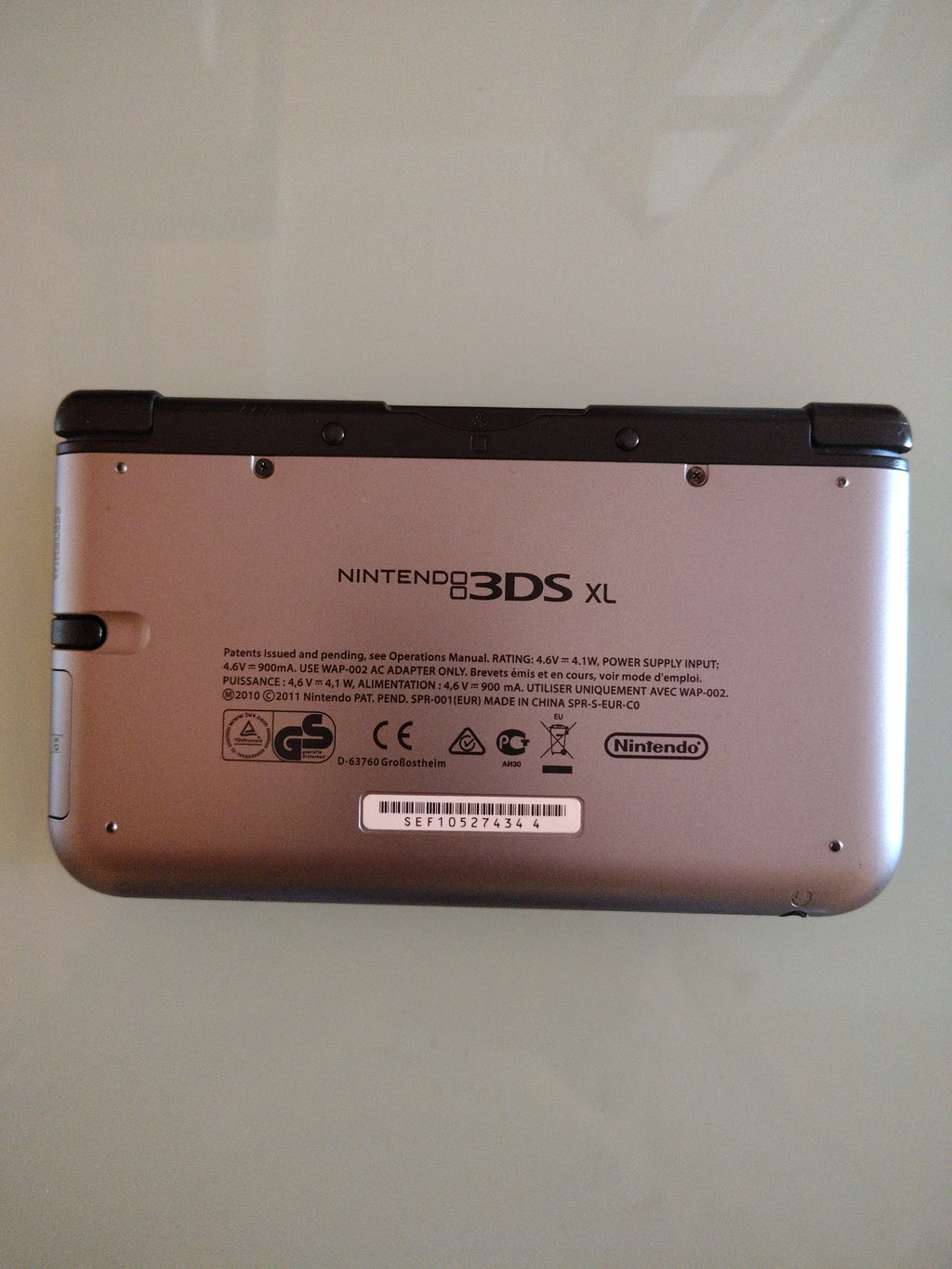 Nintendo 3DS - Console XL #argento + cavo alimentazione con scatola originale