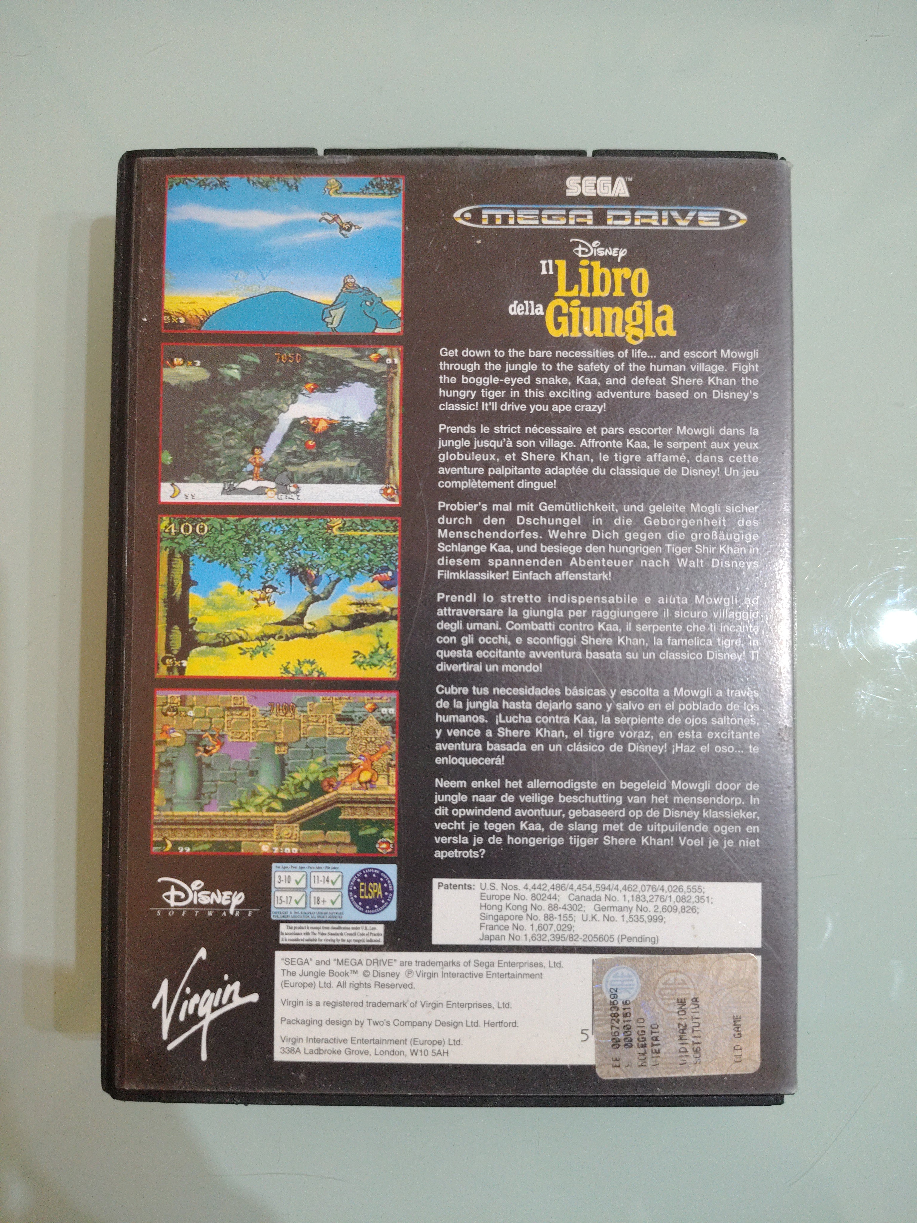 SEGA MEGA DRIVE IL LIBRO DELLA GIUNGLA PAL ITALIANO