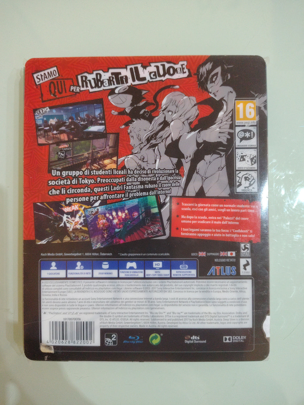 PERSONA 5 - PlayStation 4 - nuovo - EDIZIONE STEELBOOK