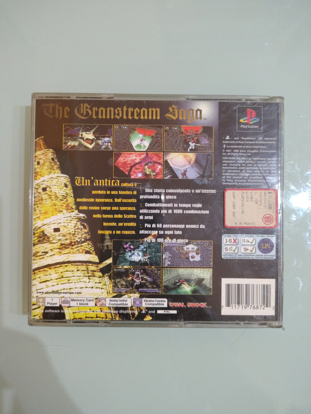 THE GRANDSTREAM SAGA - SONY PS1 - USATO PERFETTAMENTE FUNZIONANTE VERSIONE ITALIANA
