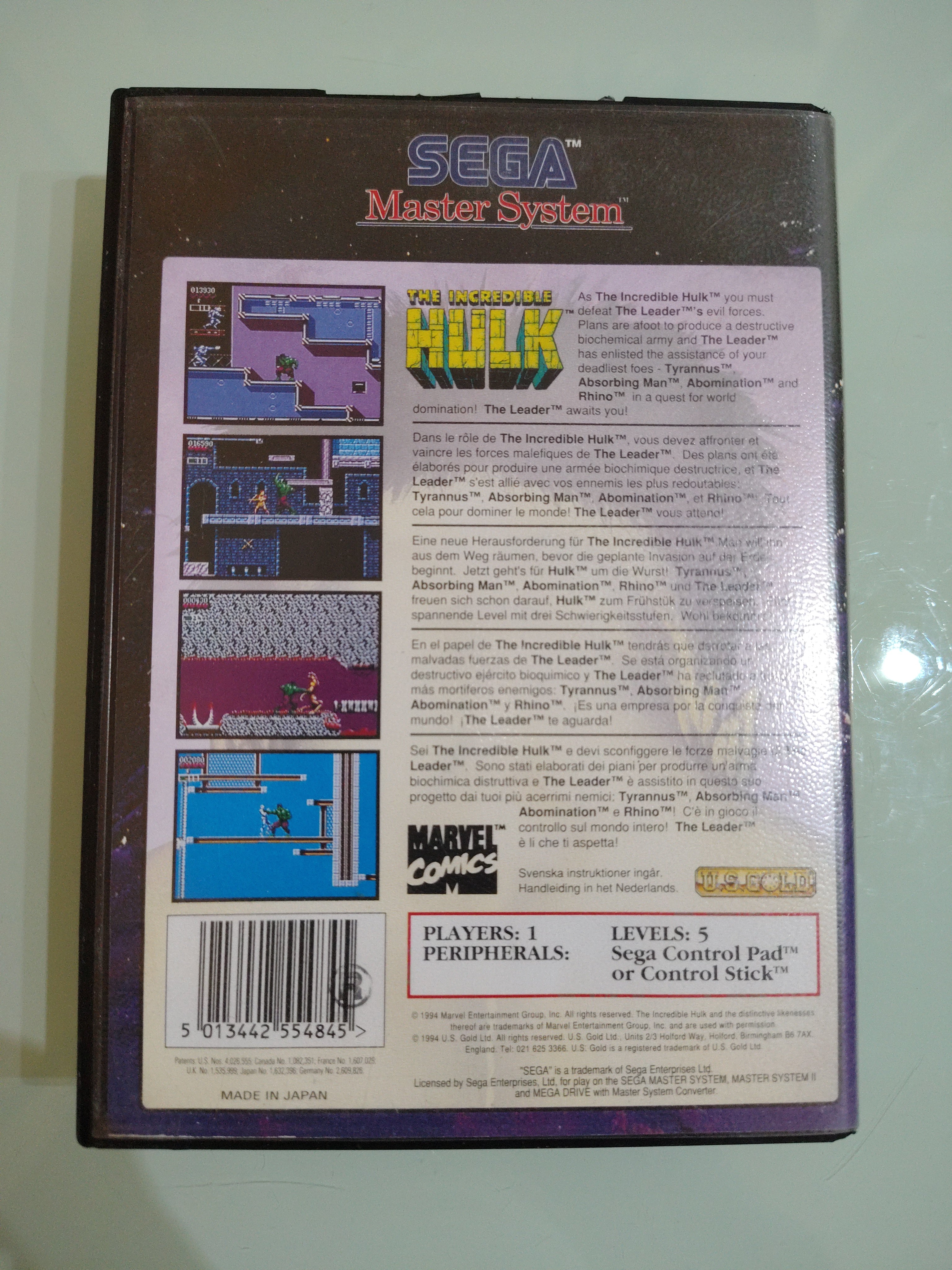 The Incredible Hulk - SEGA Master System