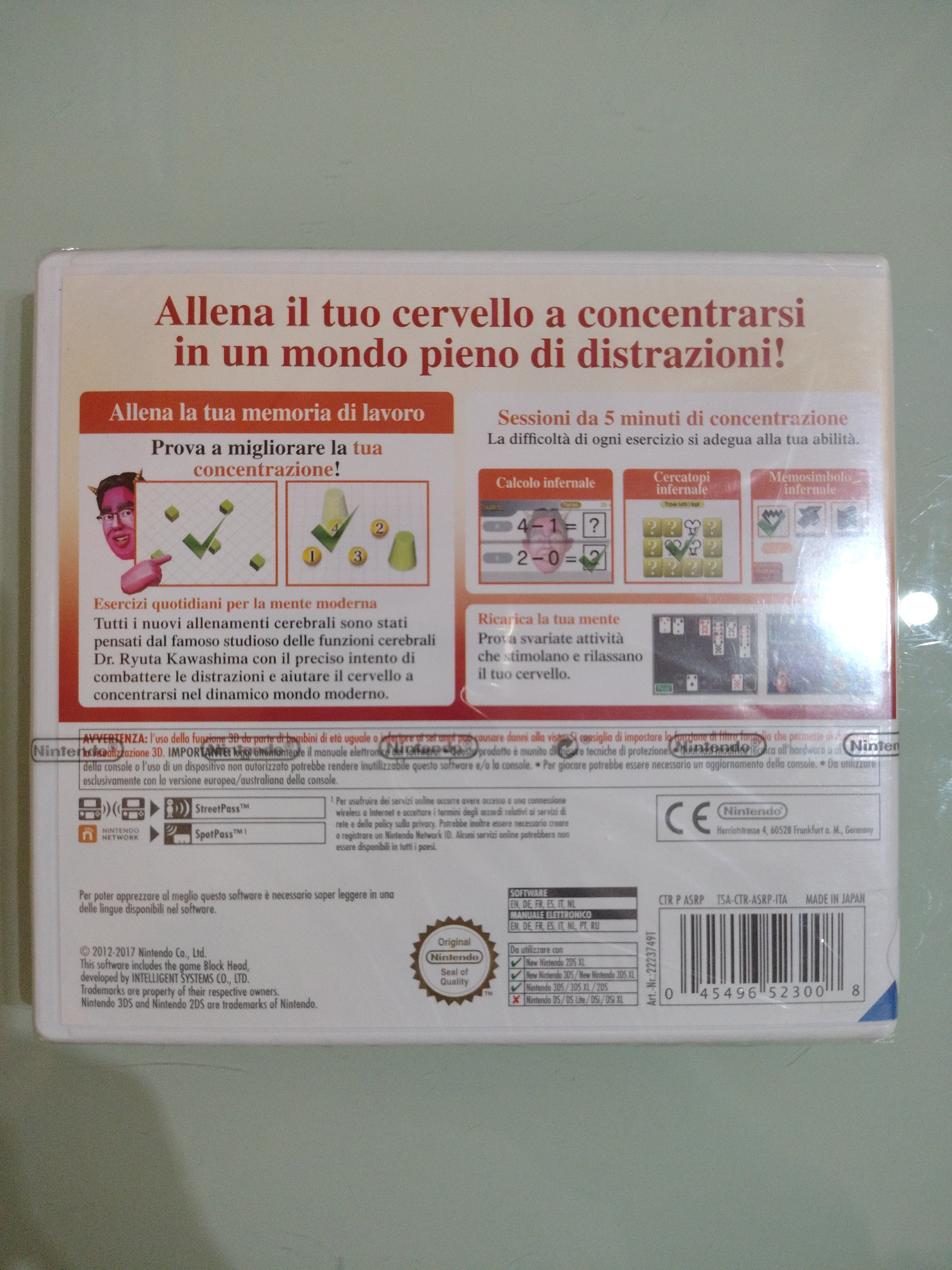 BRAIN TRAINING INFERNALE NINTENDO  3DS NUOVO SIGILLATO