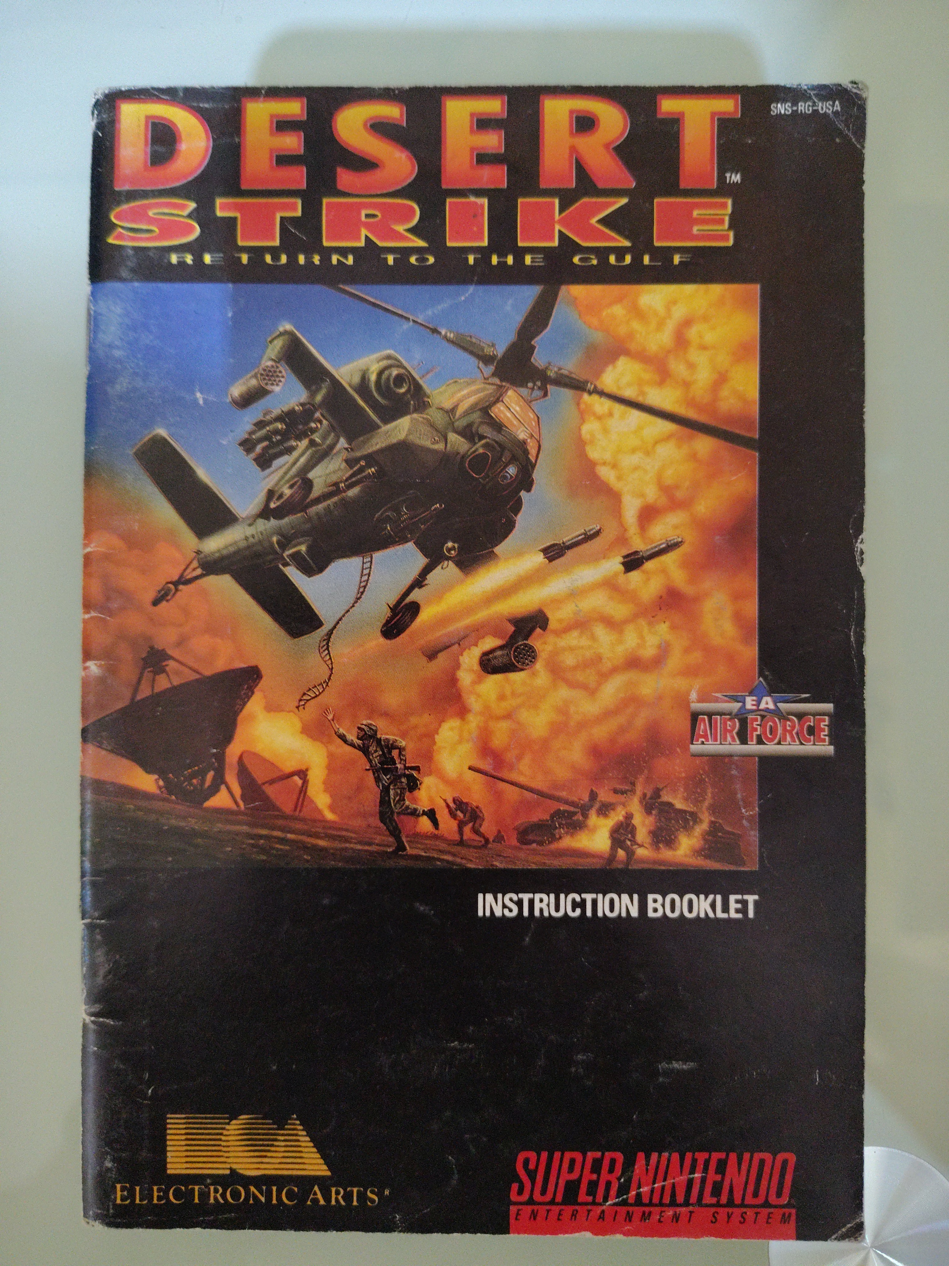 Desert Strike Super Nintendo SNES. 1992 OEM solo manuale istruzioni autentico