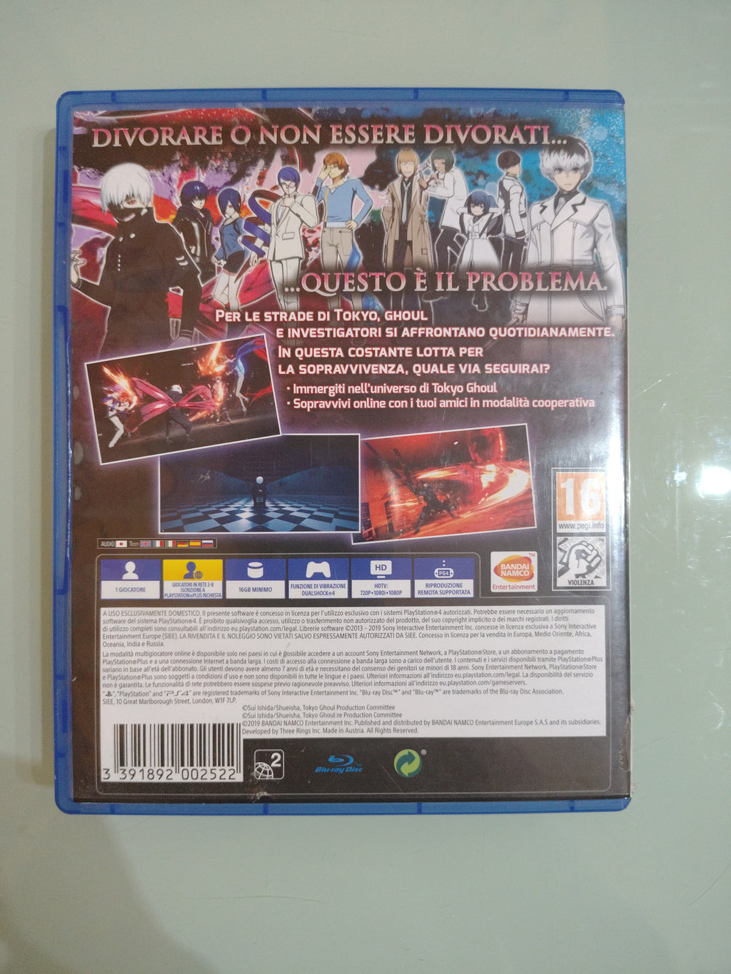 TOKYO GHOUL RE CALL TO EXIST - PLAYSTATION 4 PS4 PLAY STATION 4 - PAL ITALIANO