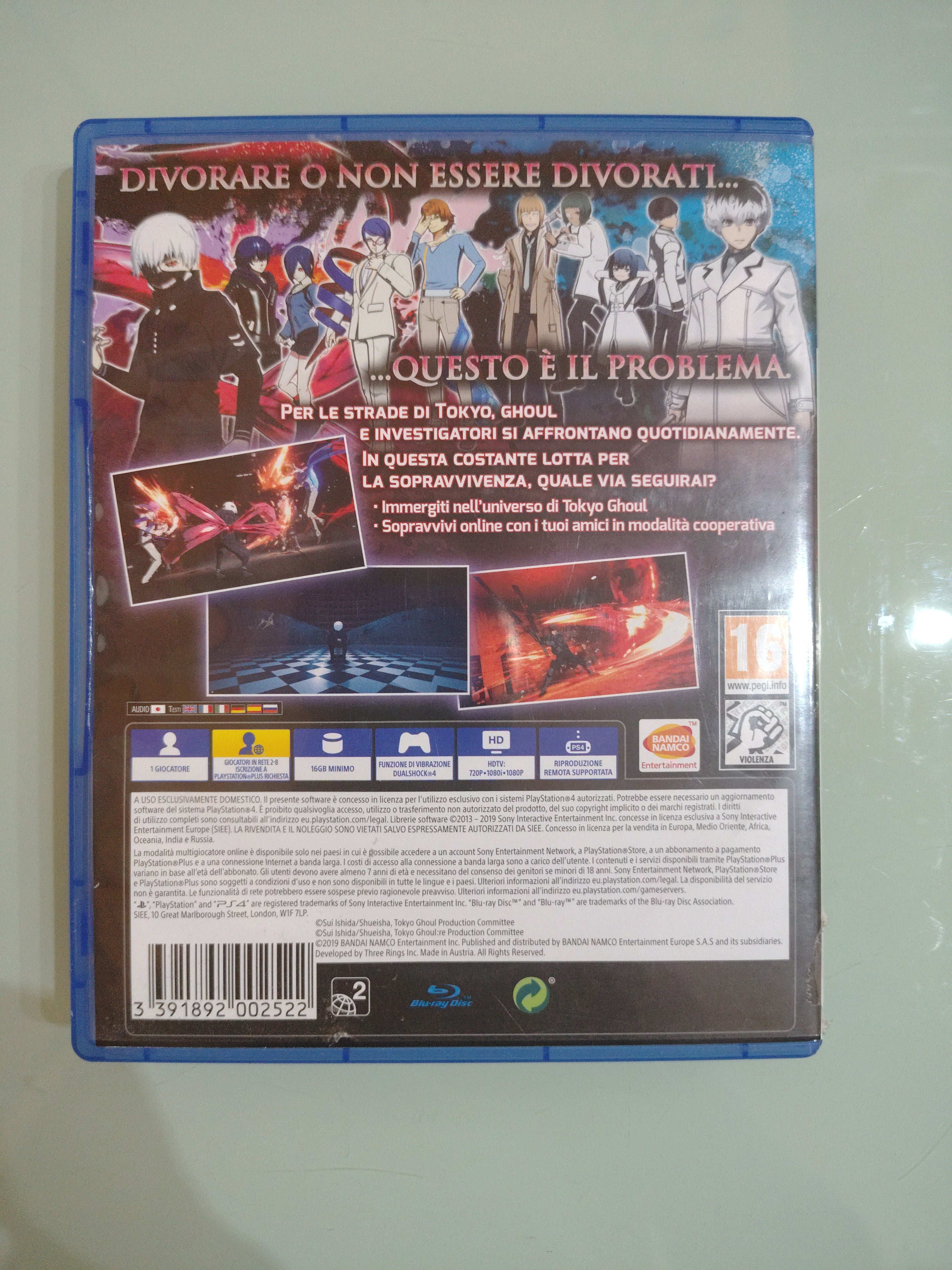TOKYO GHOUL RE CALL TO EXIST - PLAYSTATION 4 PS4 PLAY STATION 4 - PAL ITALIANO