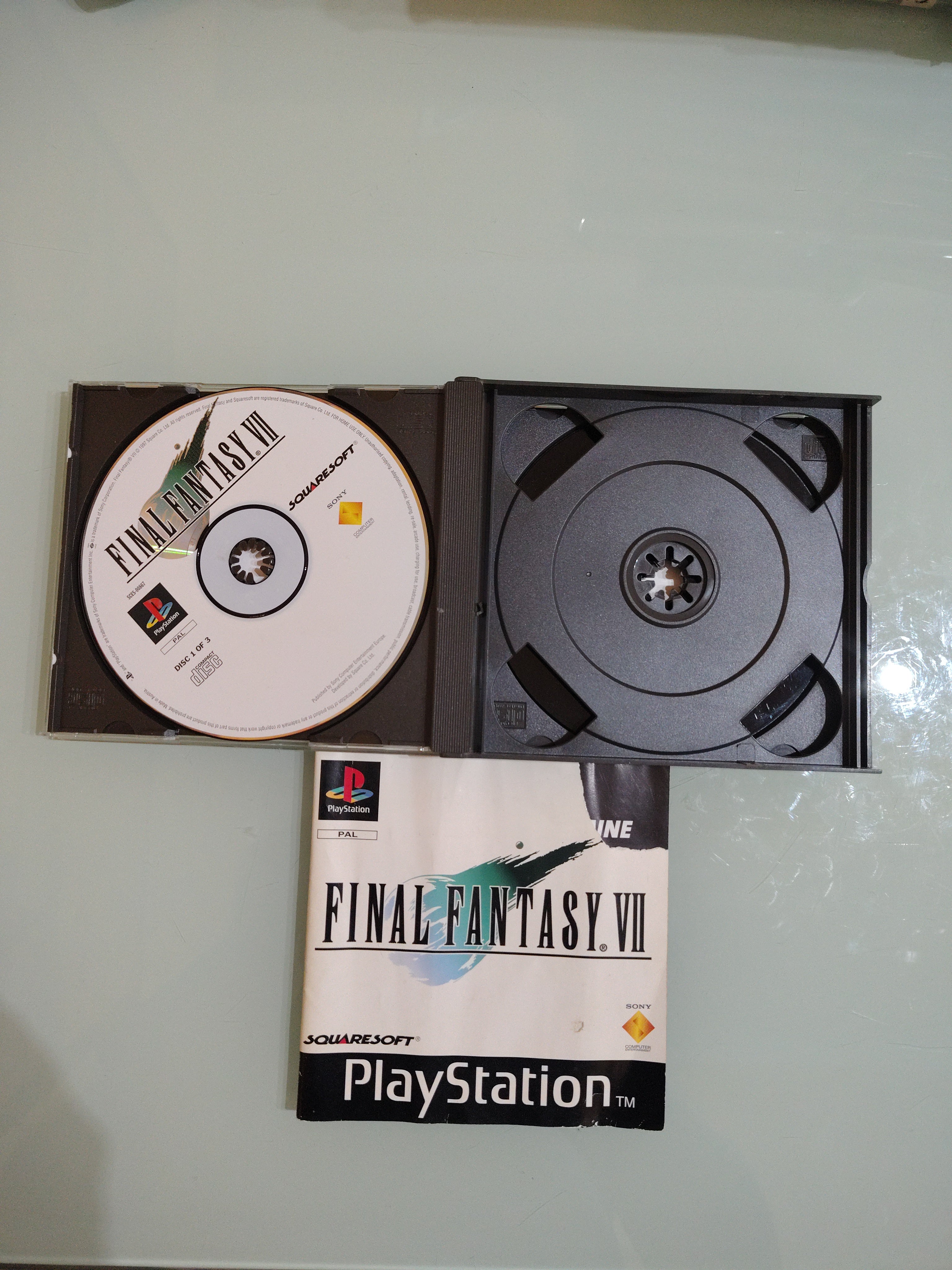FINAL FANTASY VII 7 Prima stampa  PS1 PAL Squaresoft RPG videogames 3 discs PS