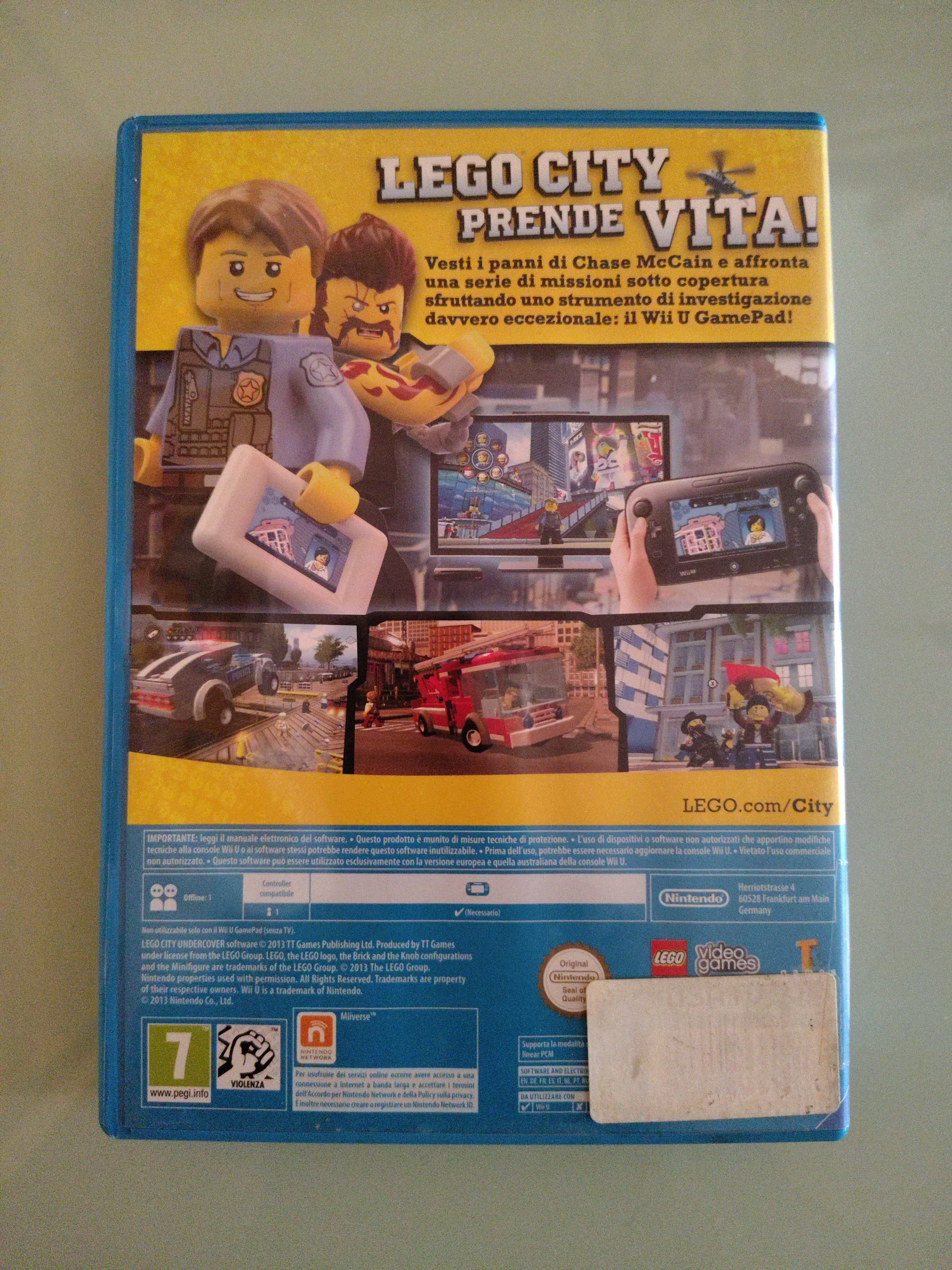 LEGO CITY UNDERCOVER 🚔 NINTENDO WII U 🇮🇹 ITA  AVVENTURA PER BIMBI