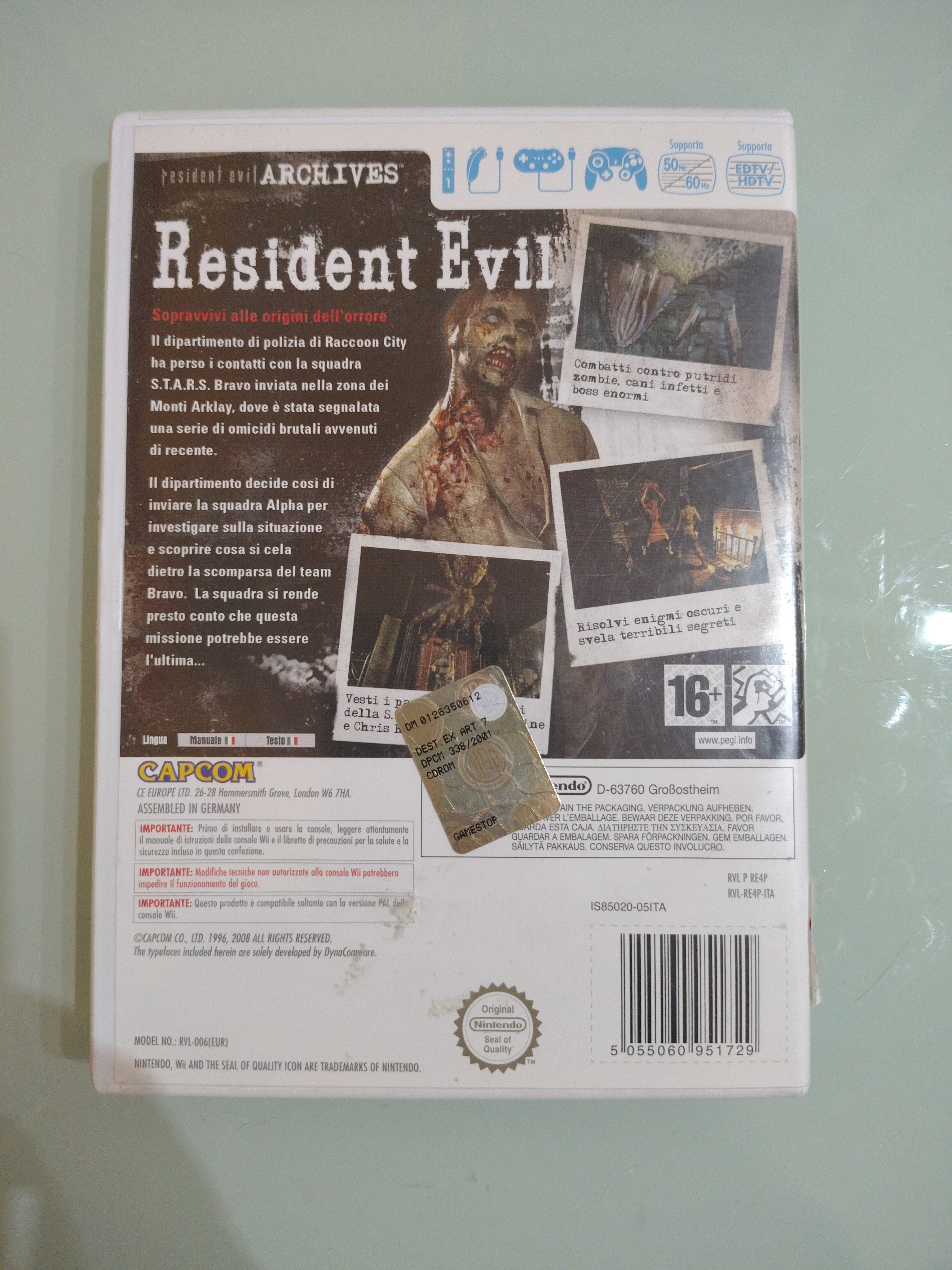 RESIDENT EVIL ARCHIVES WII - COME NUOVO - VERSIONE ITALIANA