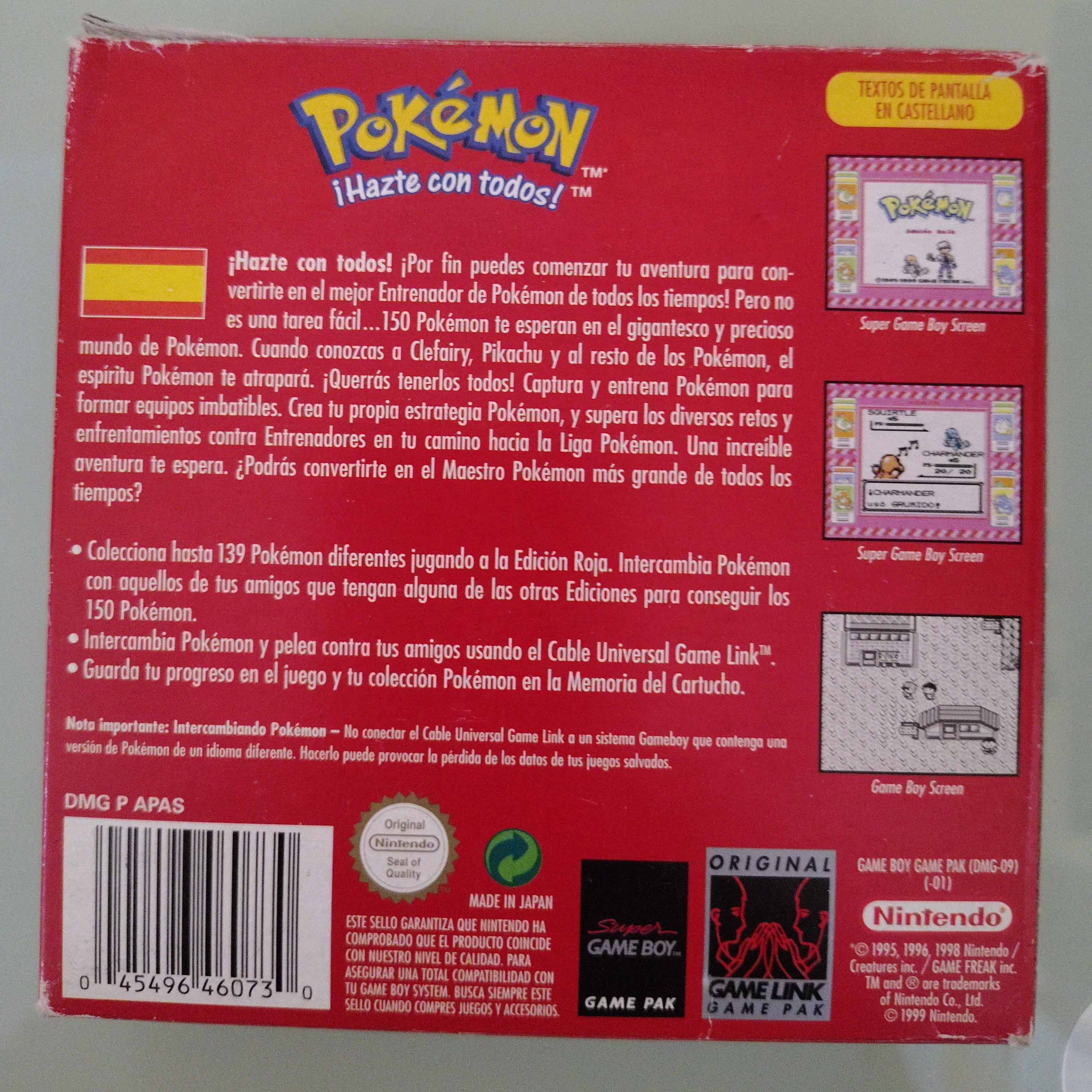 **Pokémon Edición Roja (Nintendo Game Boy, 1999) PAL España - Pokémon Rosso